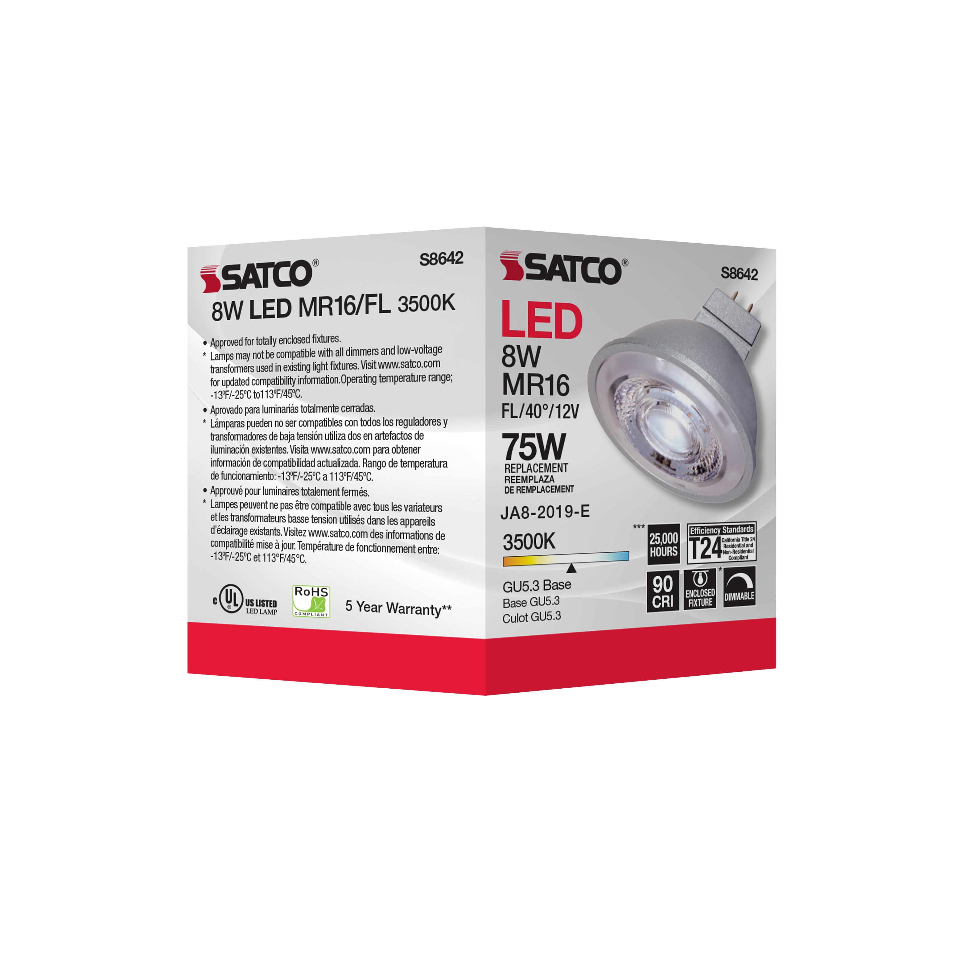 8MR16/LED/40'/35K/90CRI/12V - S8642