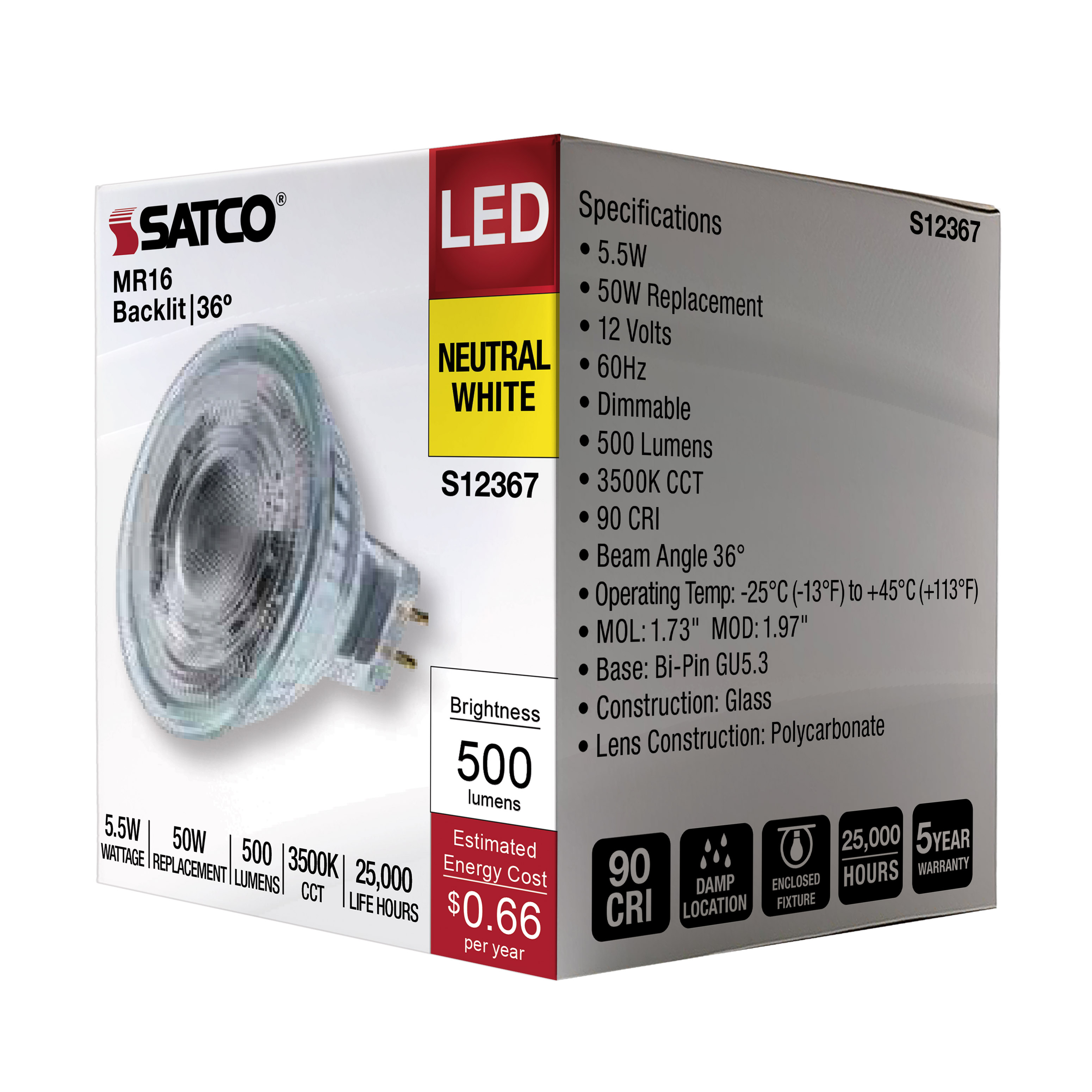 5.5MR16/GB/935/FL36/12V - S12367