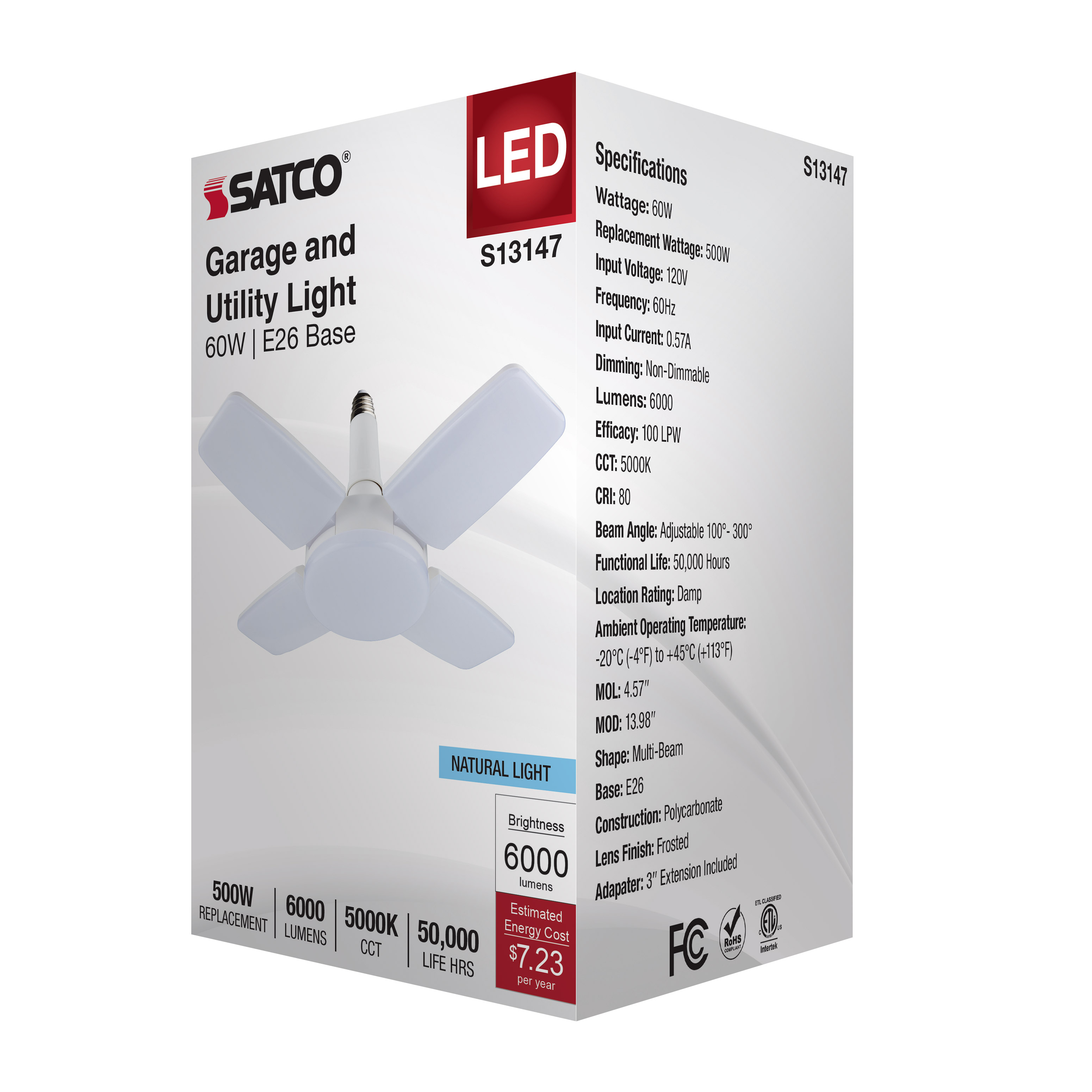 60W/LED/UTL/MB/5000K - S13147