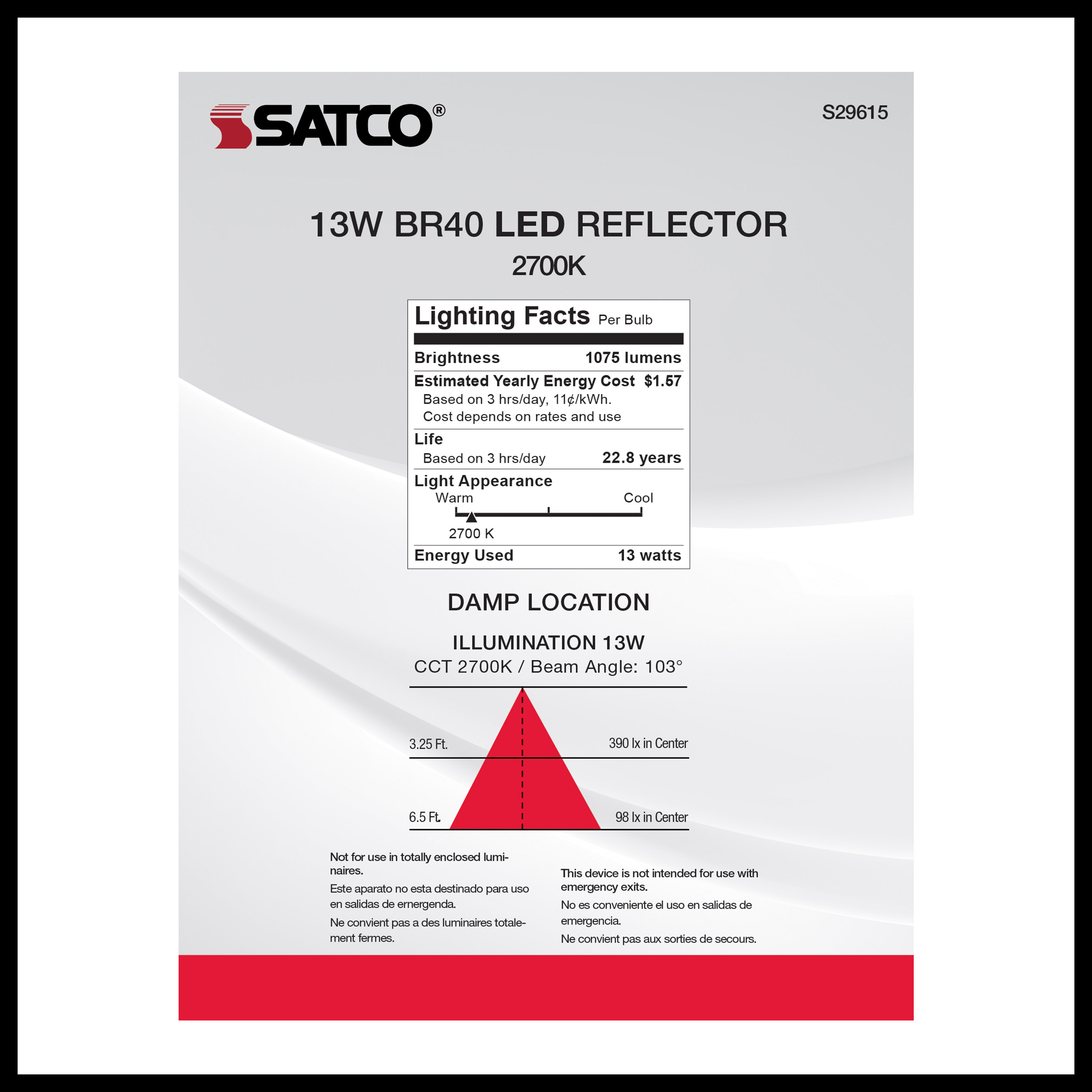 13BR40/LED/927/120V - S29615