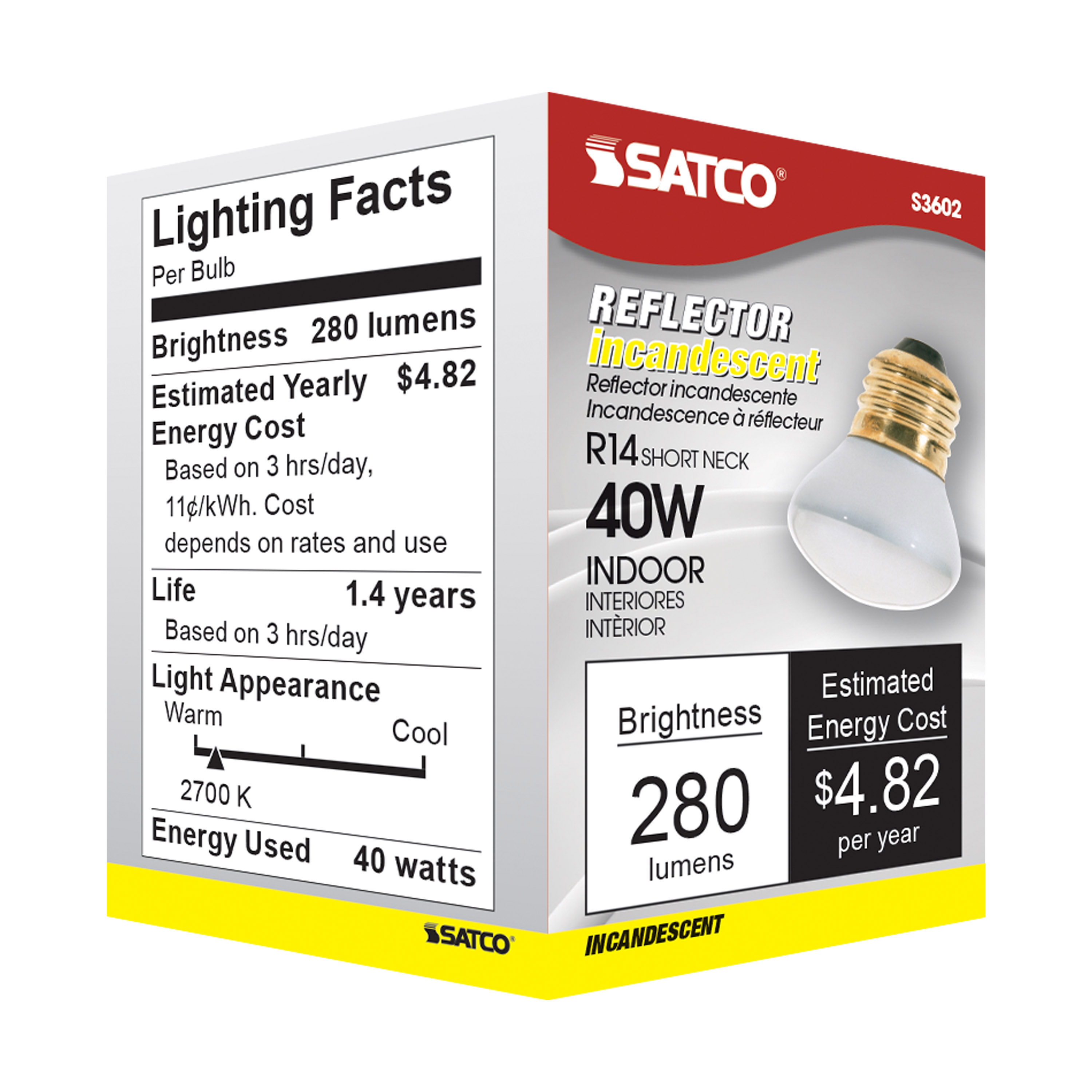 40W R14 STD REFLECTOR SP - S3602