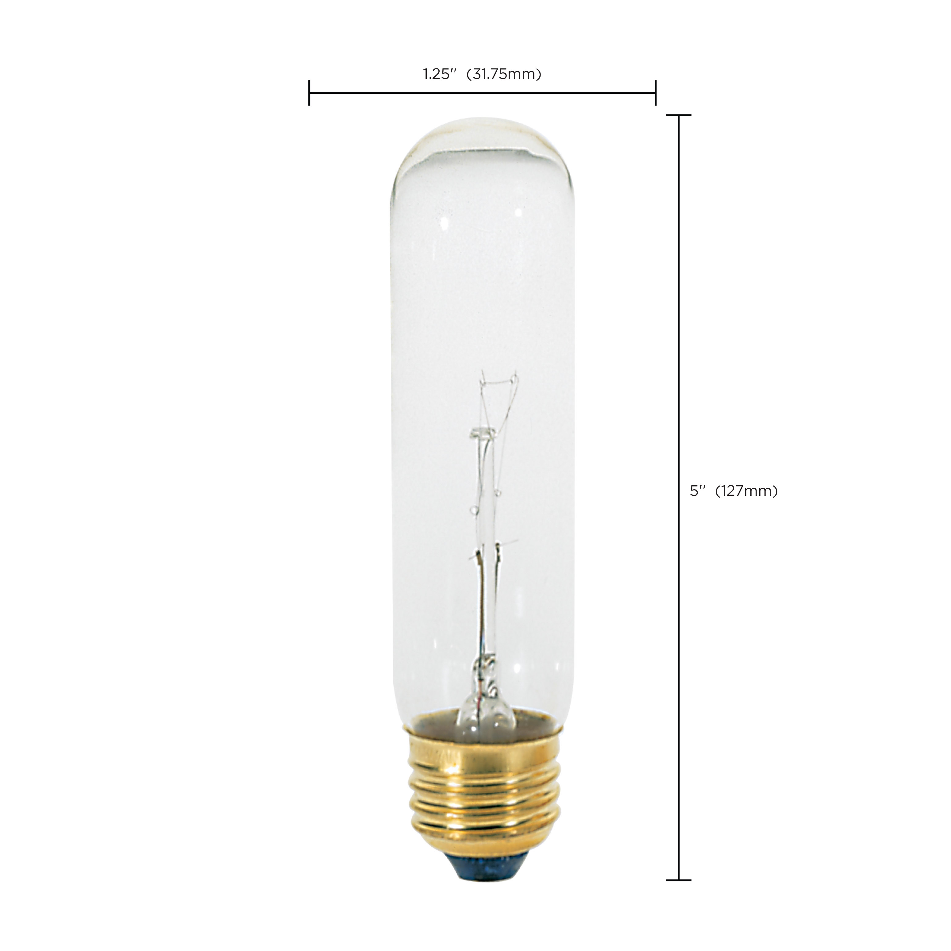 40W T10 CLEAR CARDED MED BASE - S3702