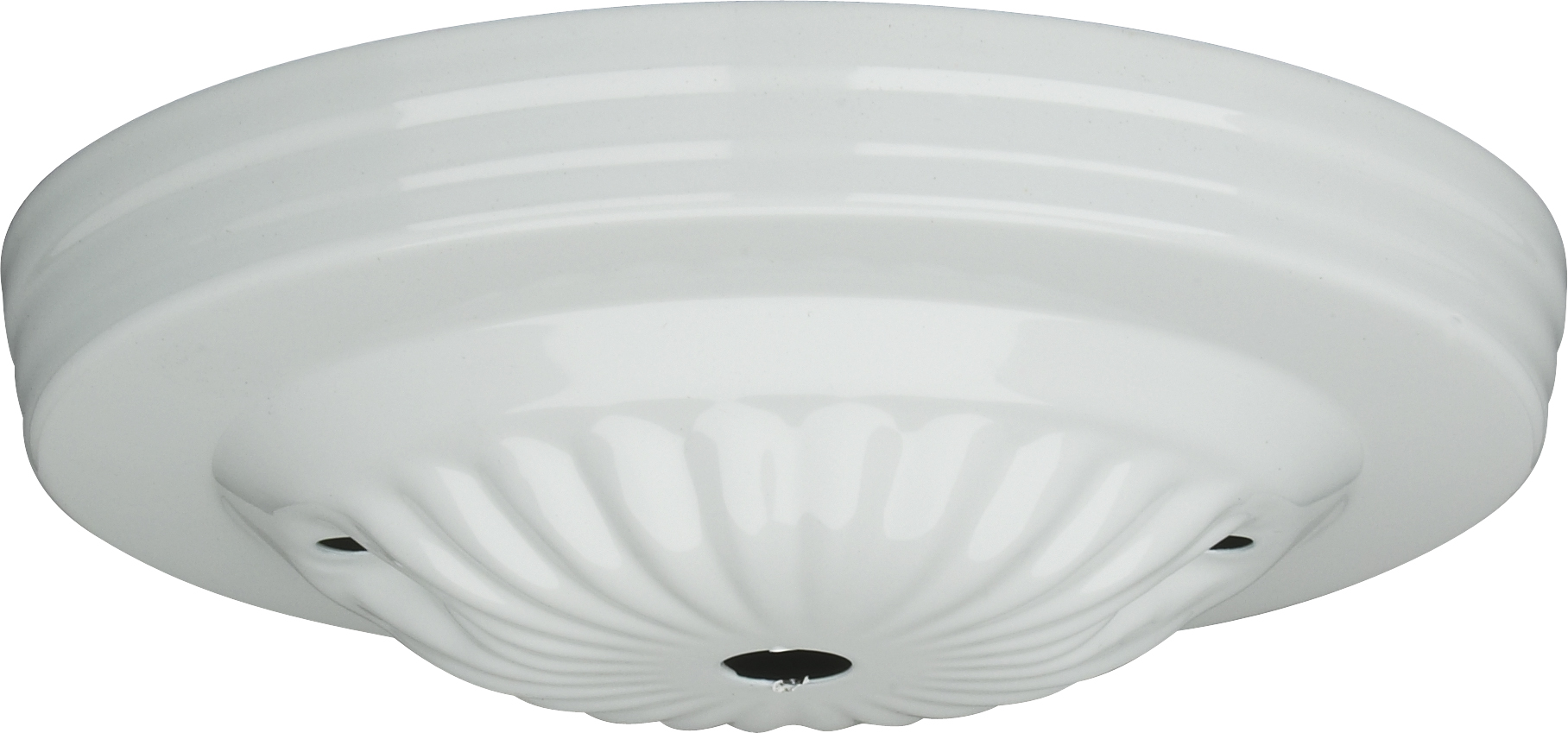 WHITE CANOPY 1/8 CH 2 BAR HOLE - 90-1680