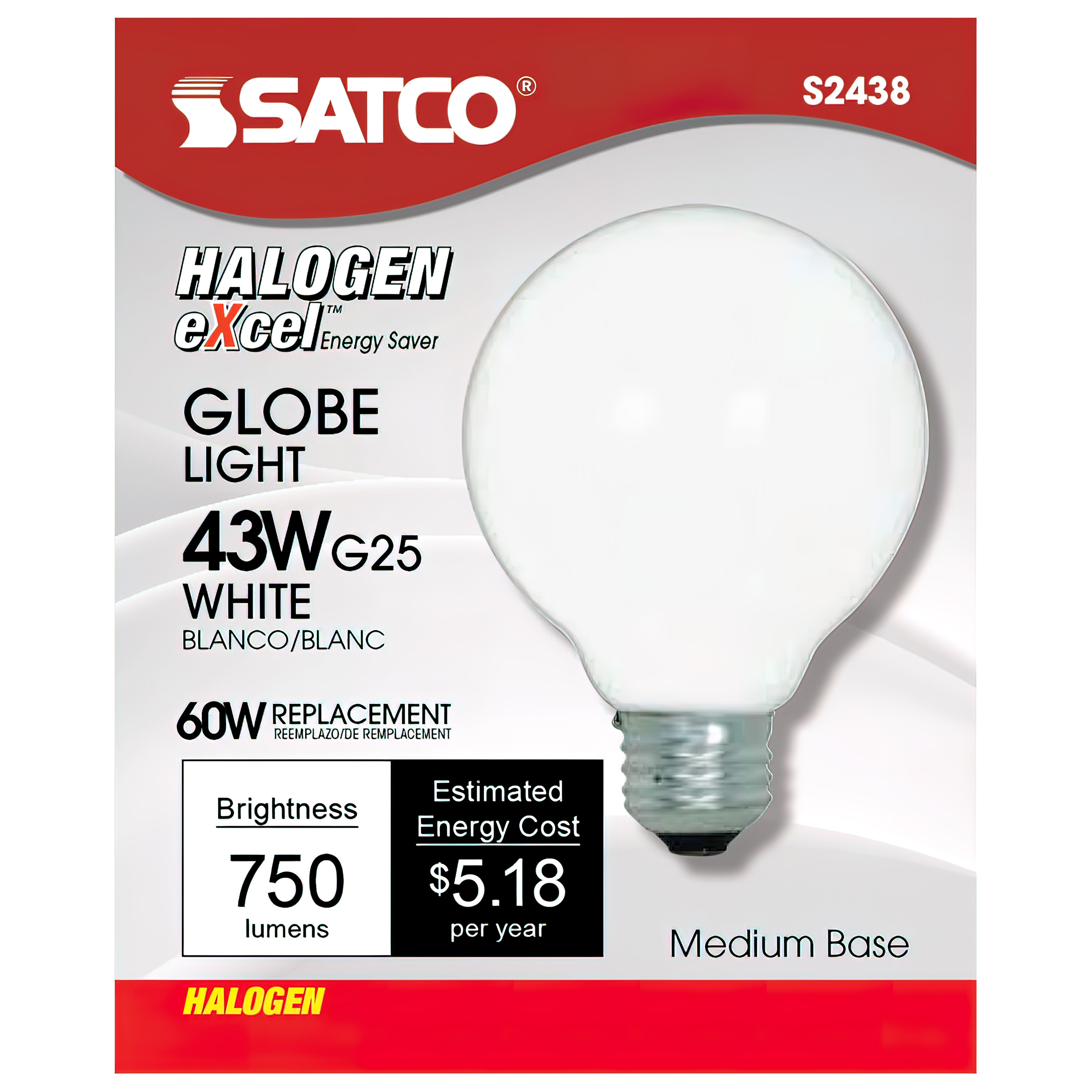 43G25/HAL/WH/120V - S2438