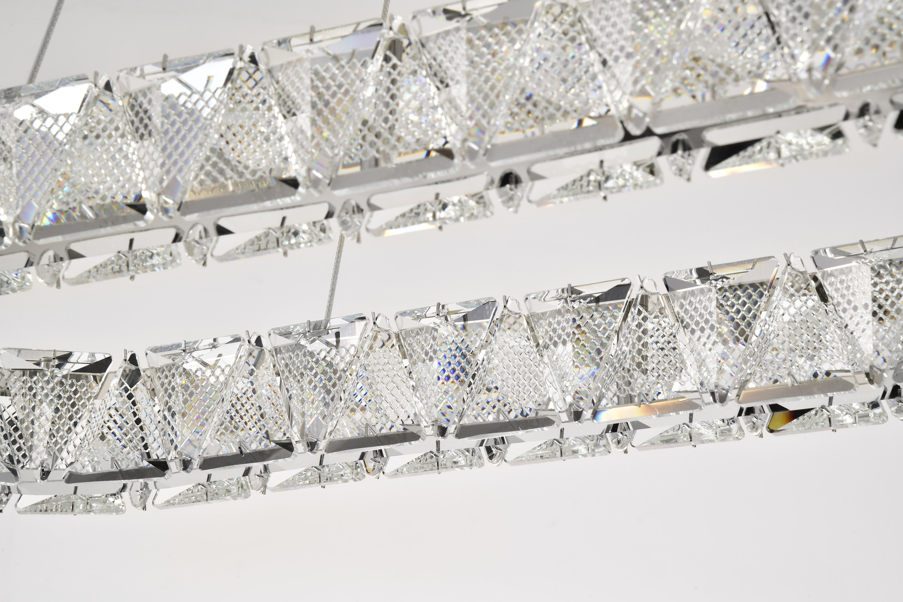 ASHER 36" OVAL CRYSTAL PENDANT - 62-2443