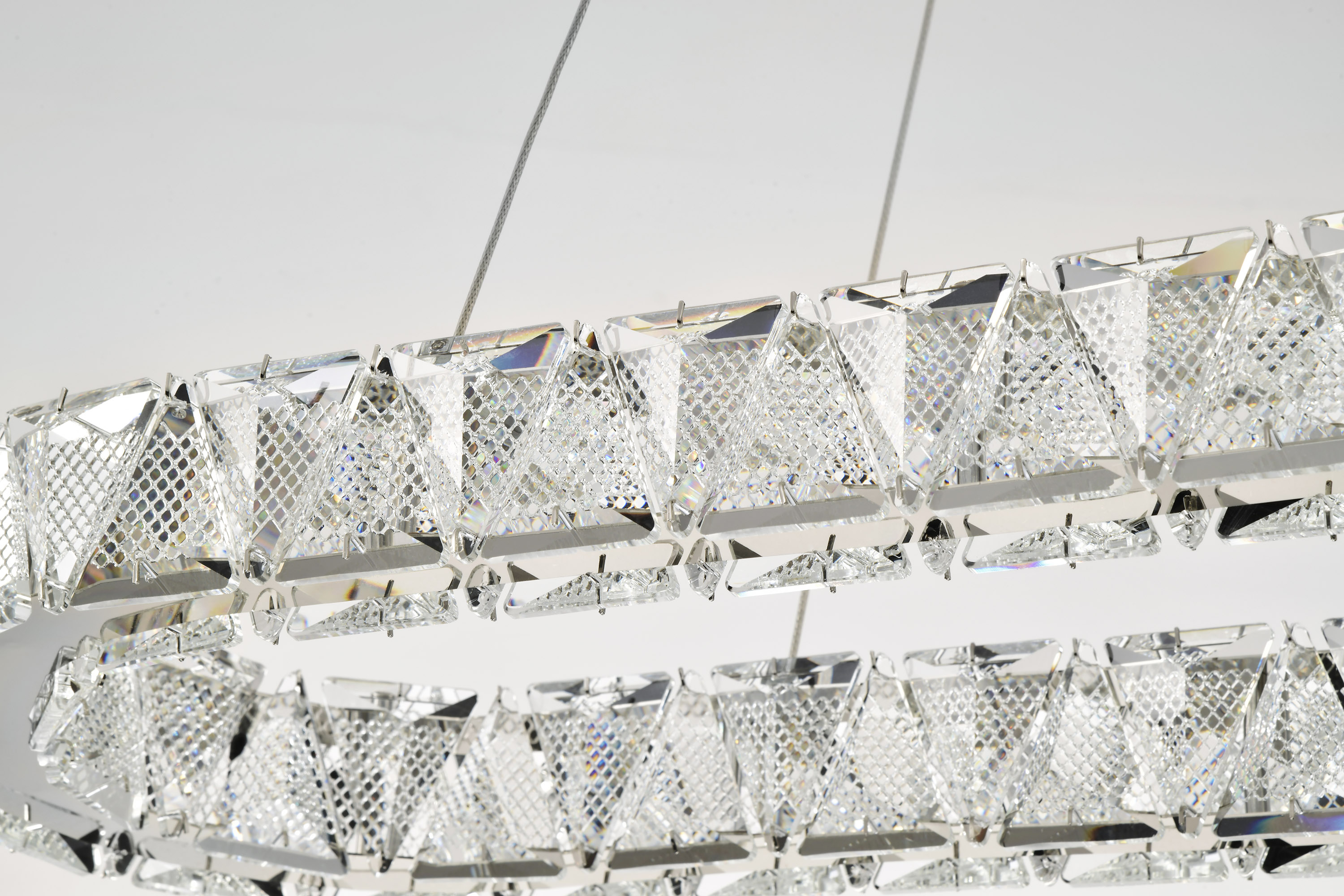ASHER 36" OVAL CRYSTAL PENDANT - 62-2443
