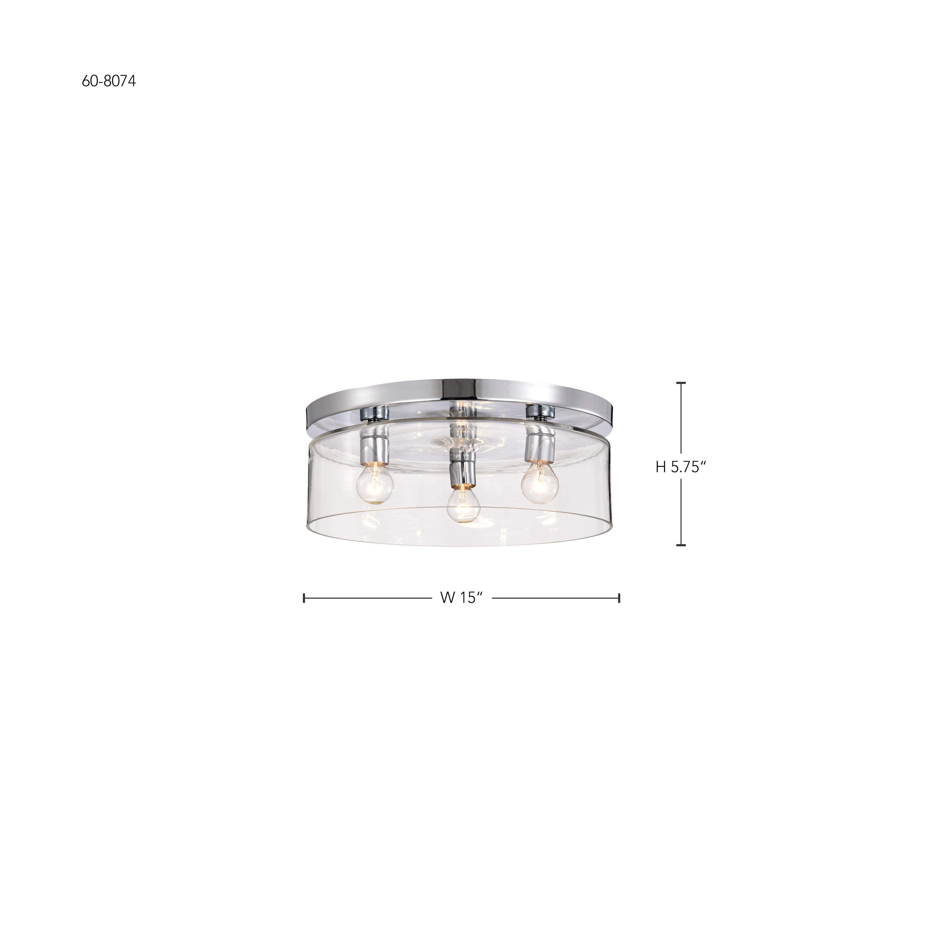 MARLOWE 15" FLUSH MOUNT - 60-8074