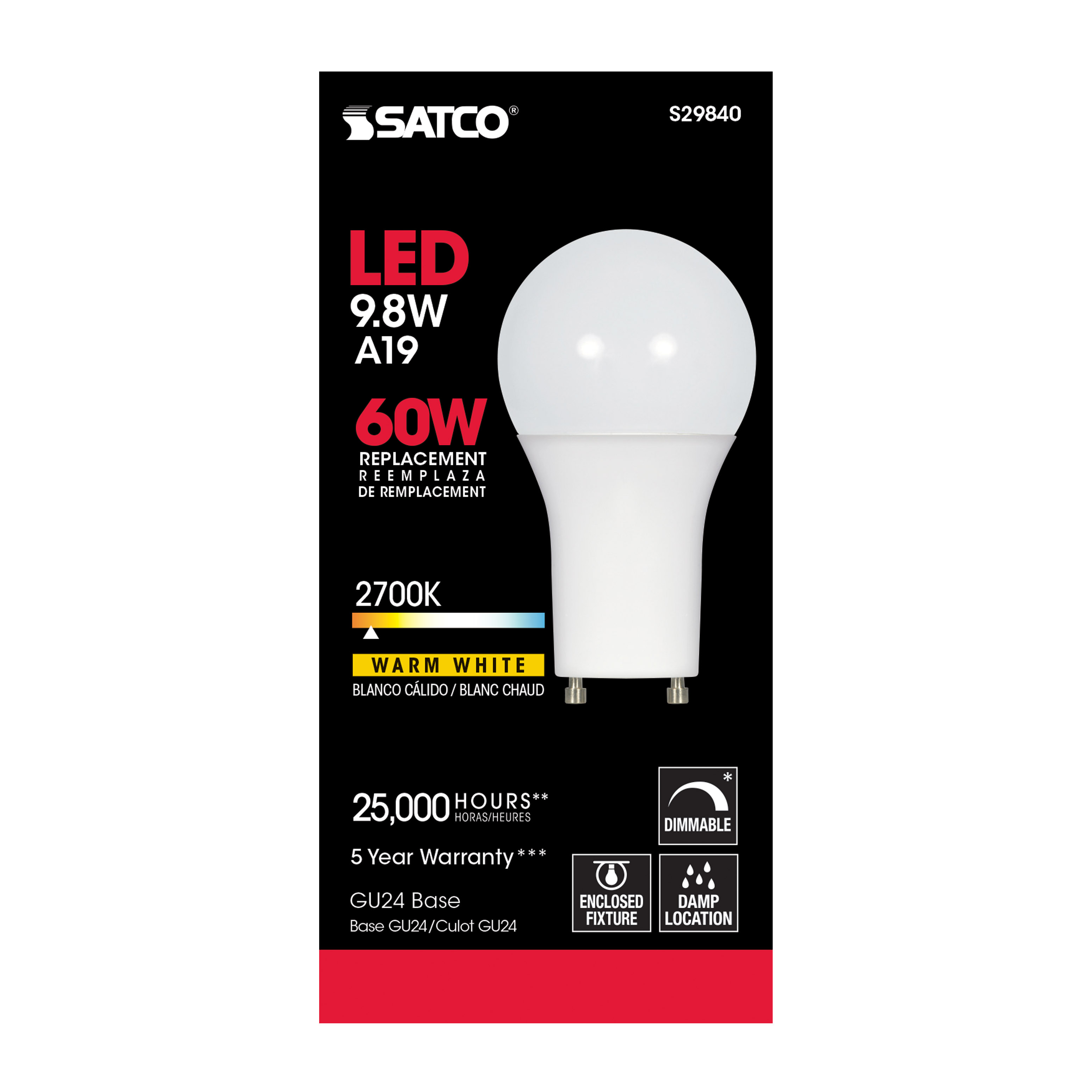 9.8A19/OMNI/220/LED/27K/GU24 - S29840