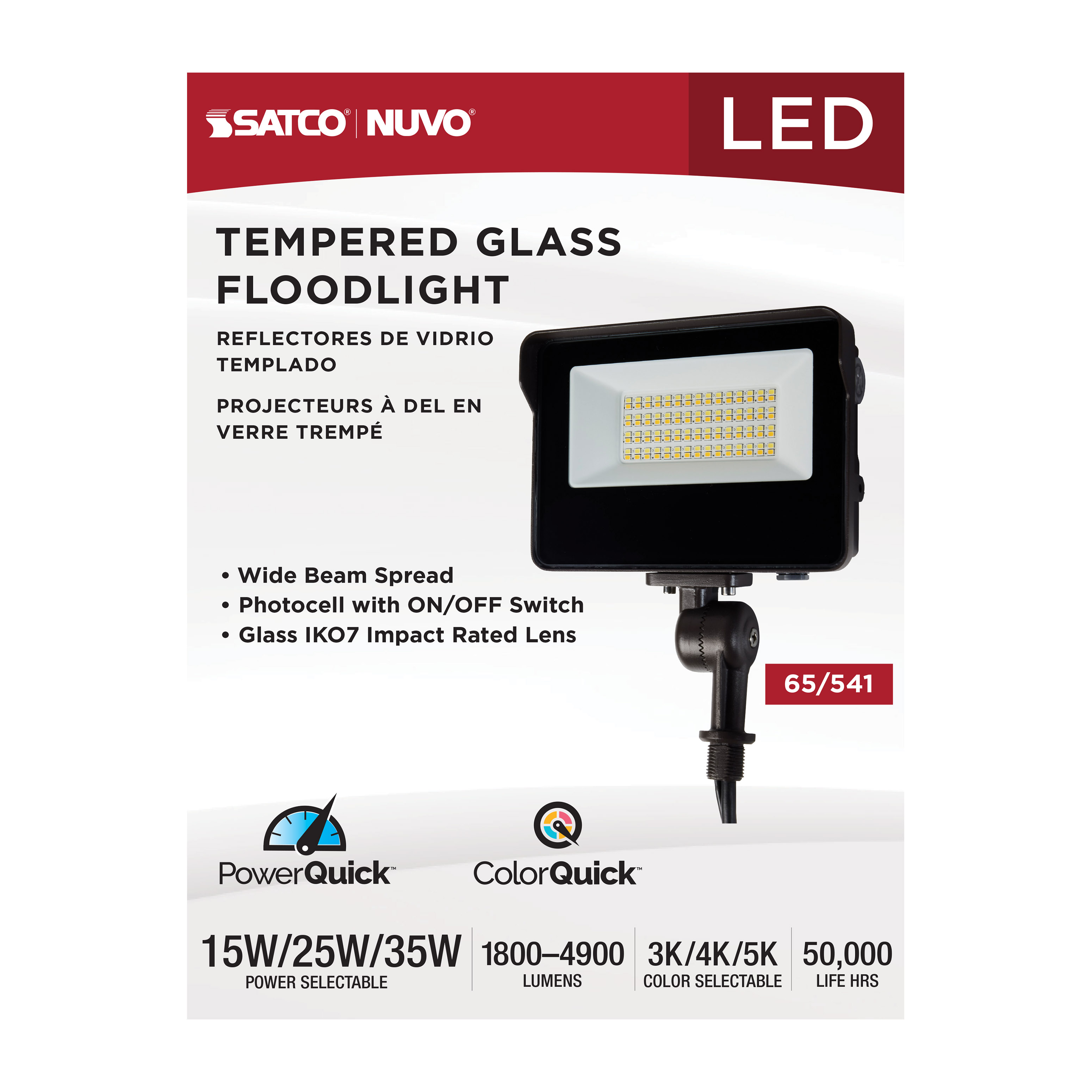 LED FLOOD 15/25/35W CCT SEL - 65-541