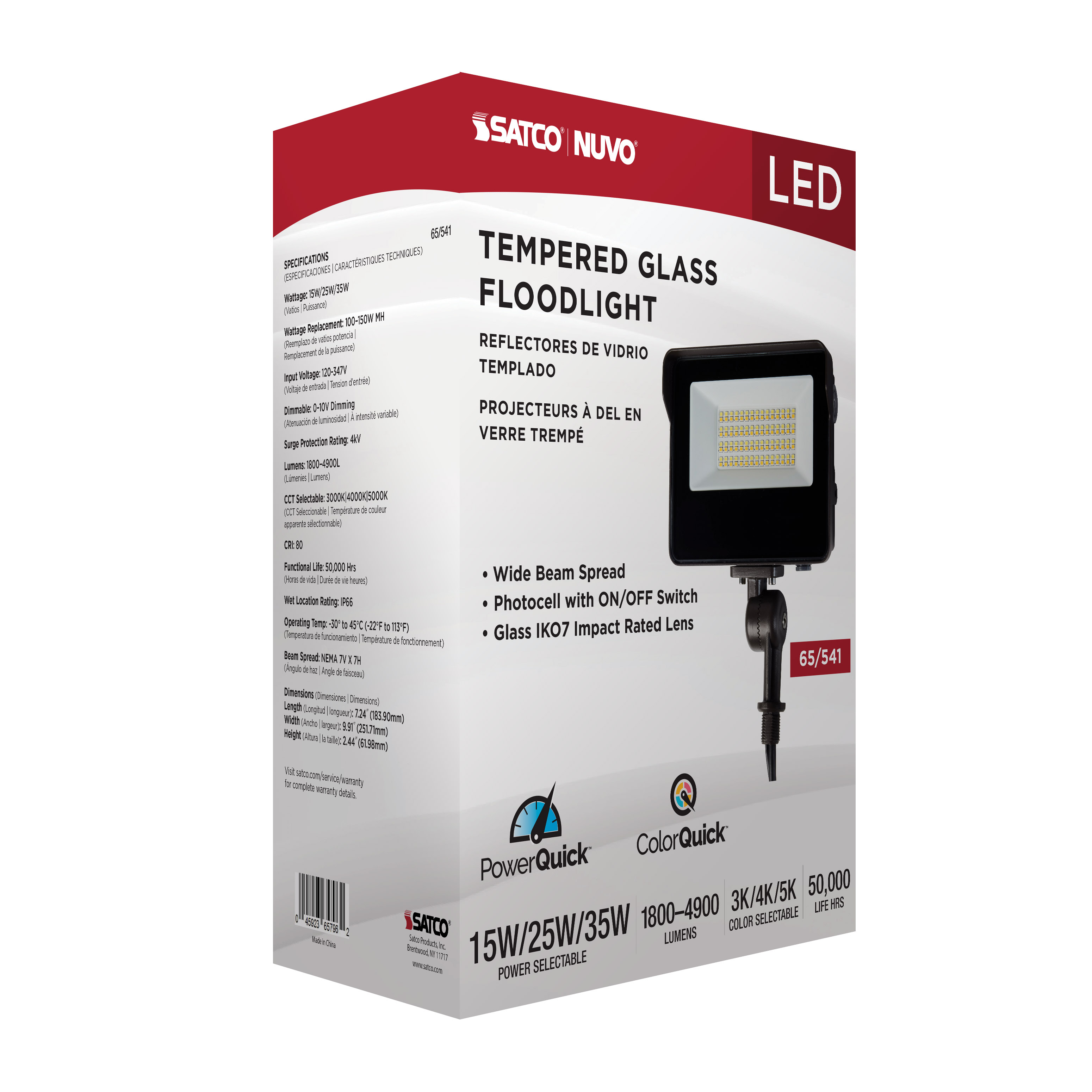 LED FLOOD 15/25/35W CCT SEL - 65-541