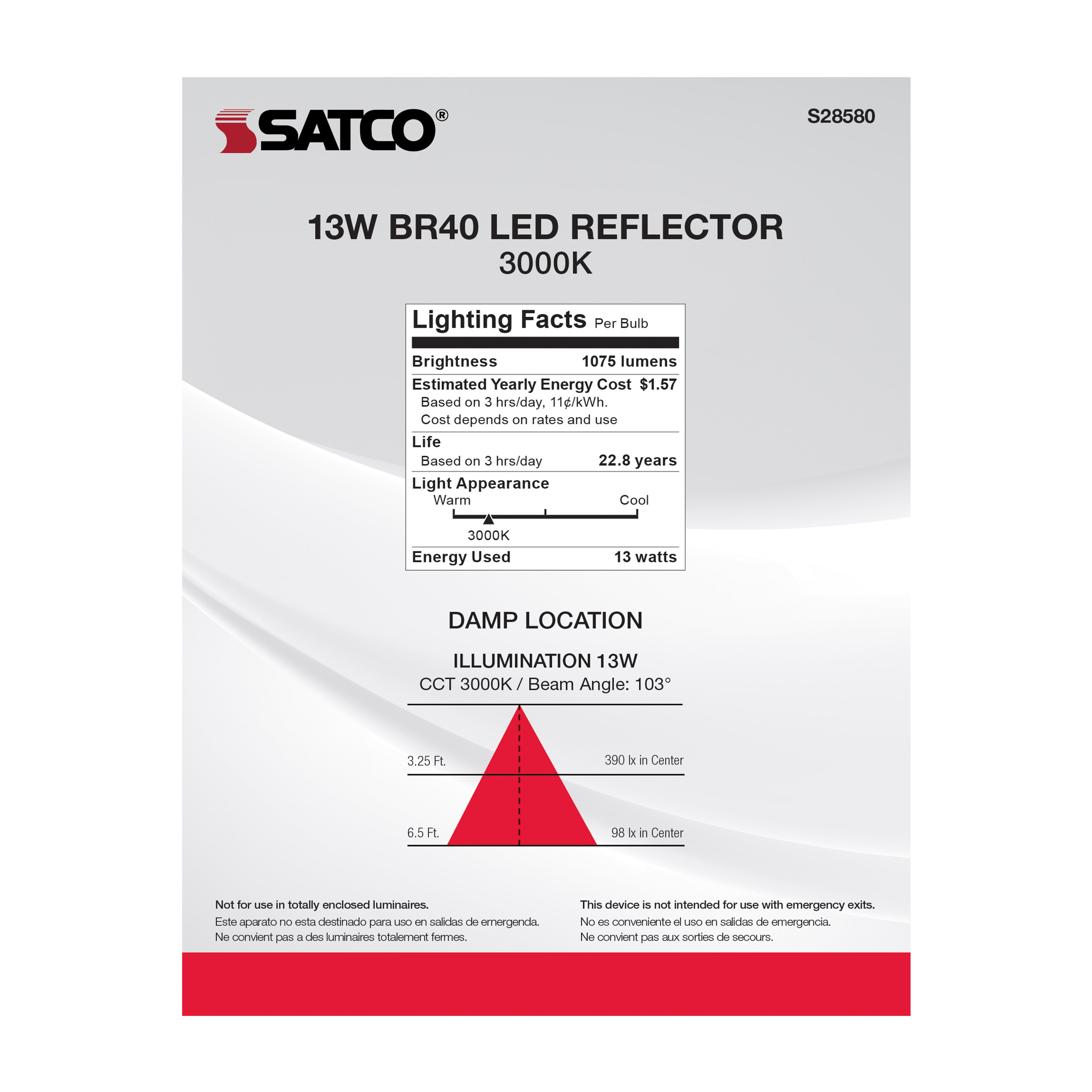 13BR40/LED/930/120V - S28580
