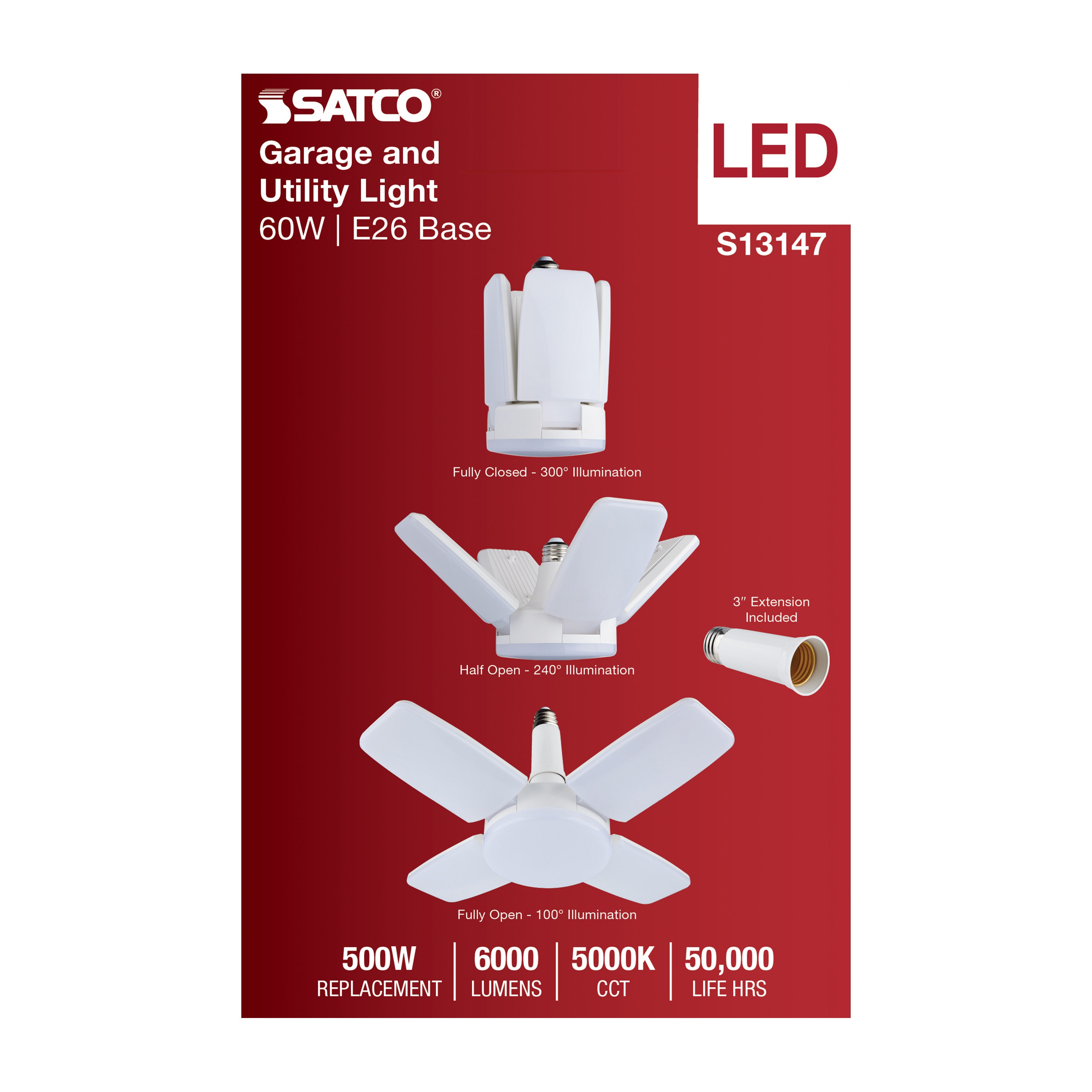 S13147 60W/LED/UTL/MB/5000K
