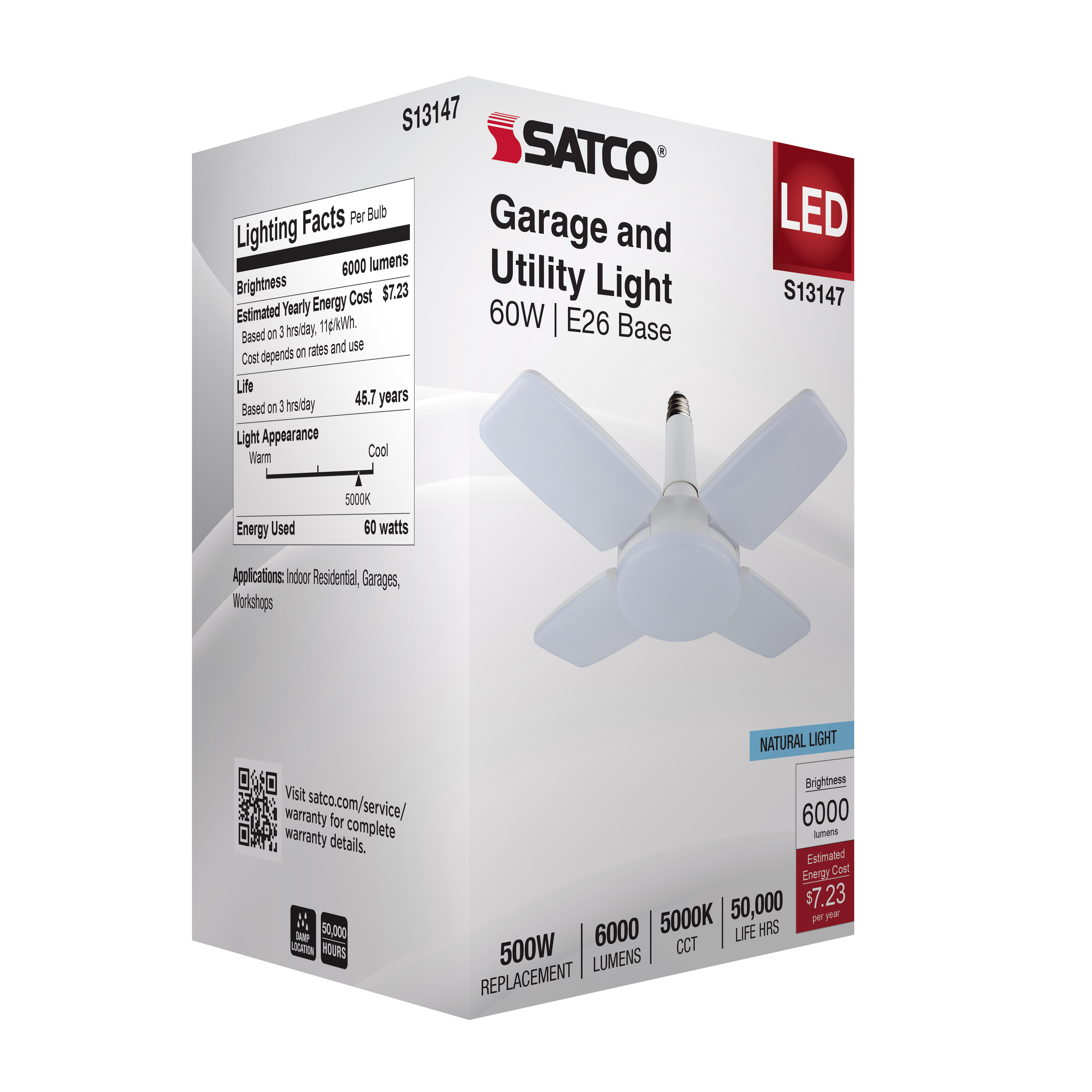 S13147 60W/LED/UTL/MB/5000K
