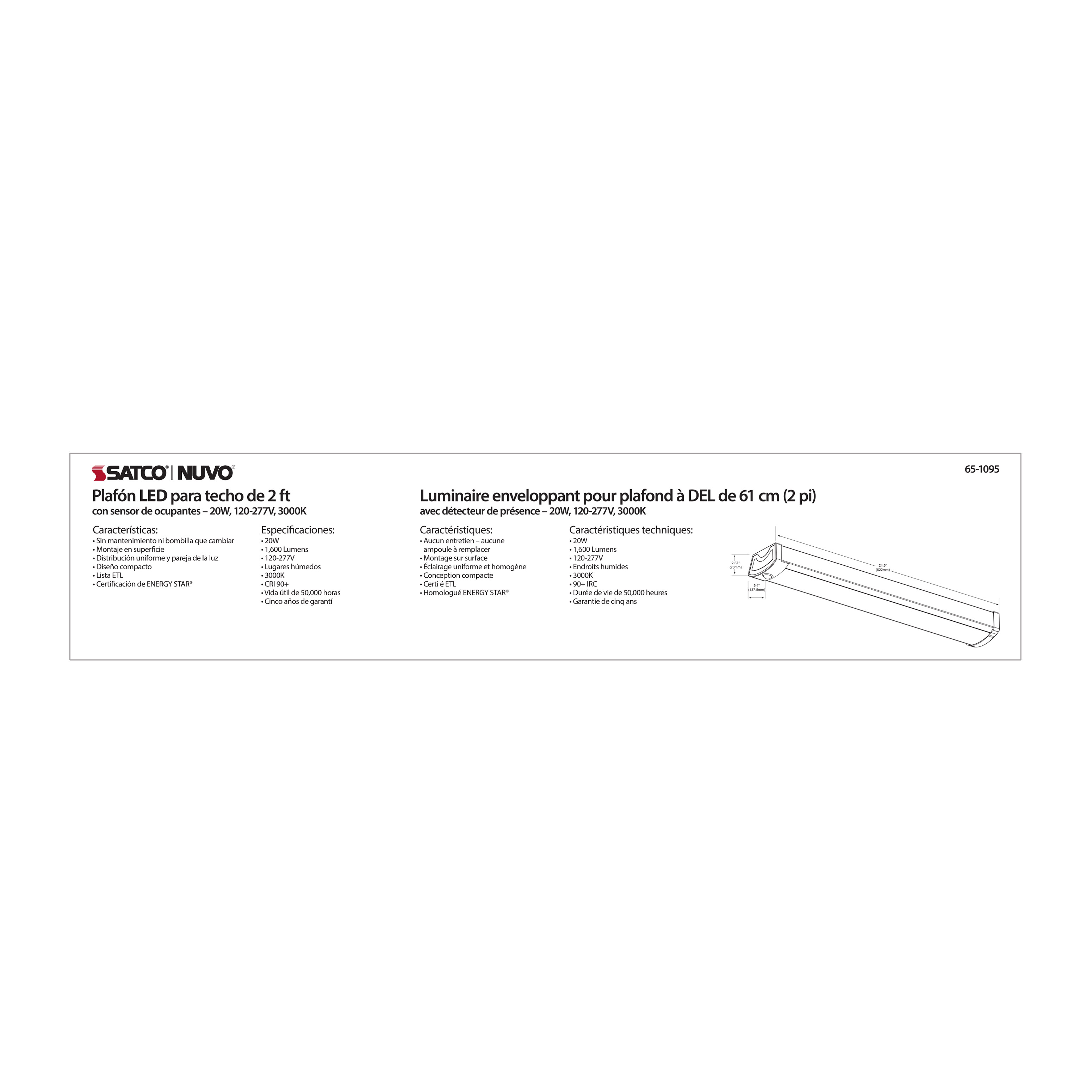 2FT LED CEILING WRAP - 65-1095