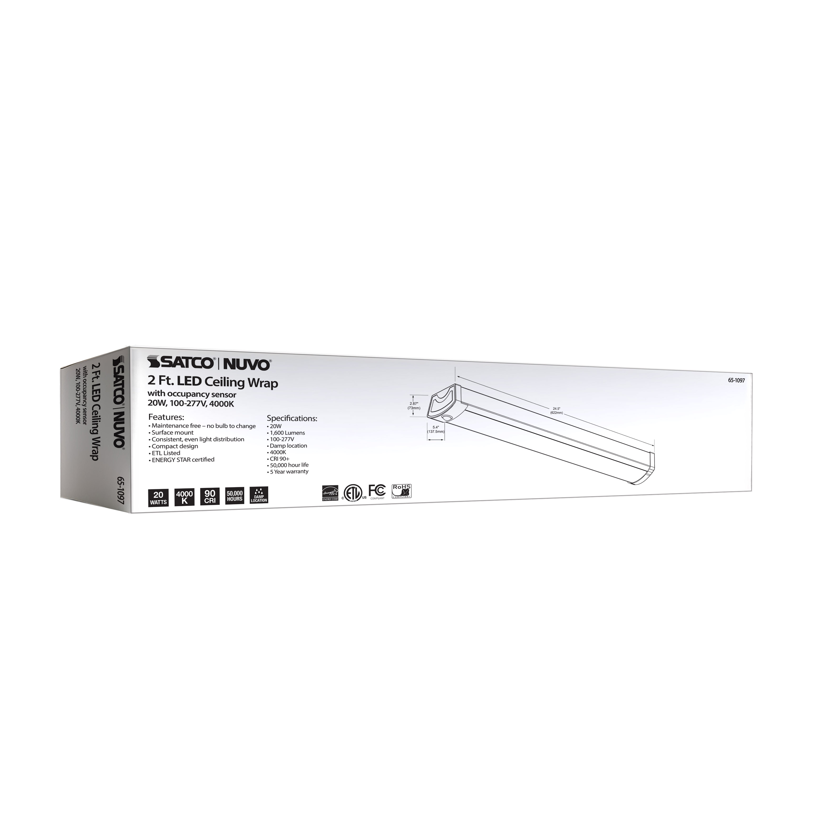 2FT LED CEILING WRAP - 65-1097