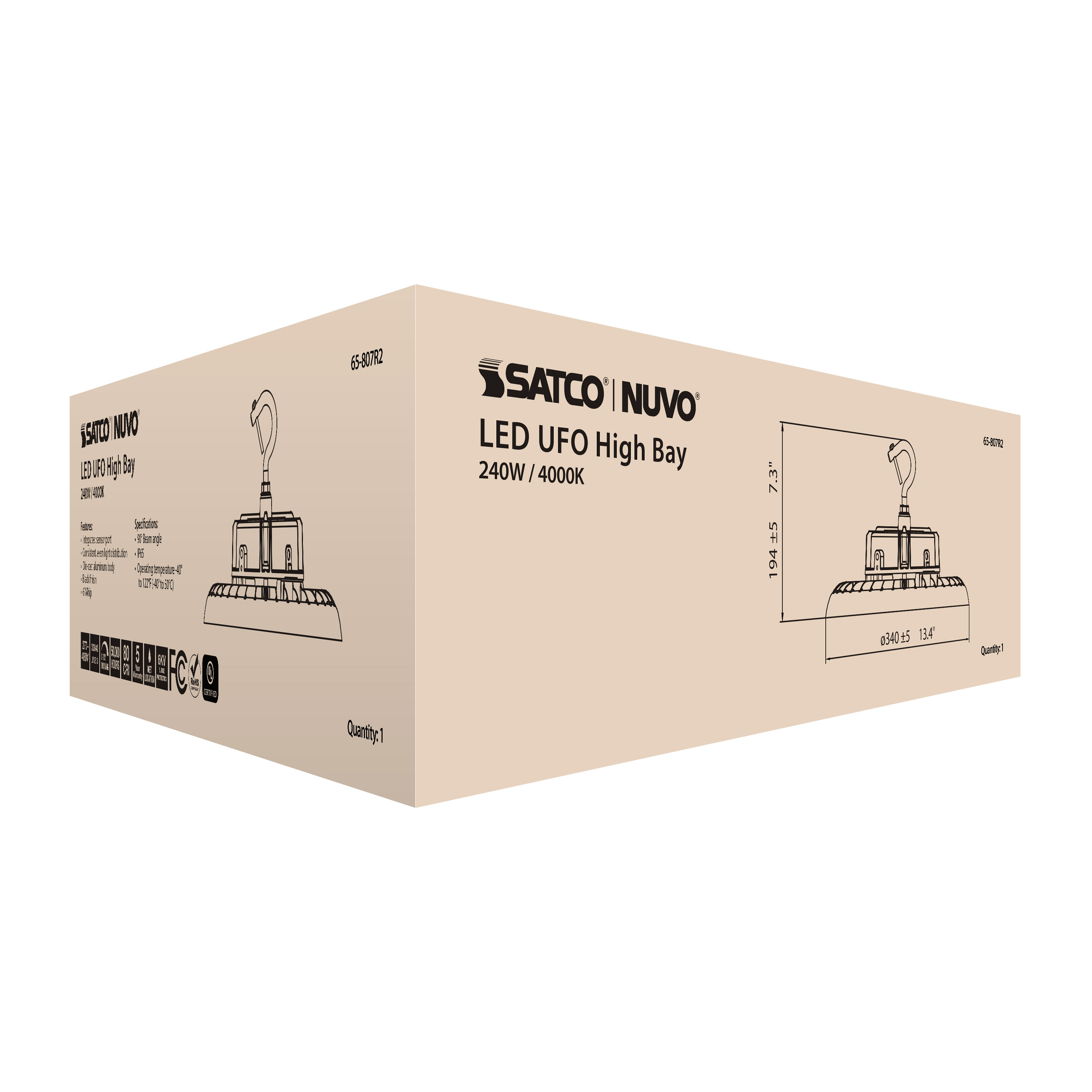 LED UFO HIGHBAY 240W/4000K - 65-807R2