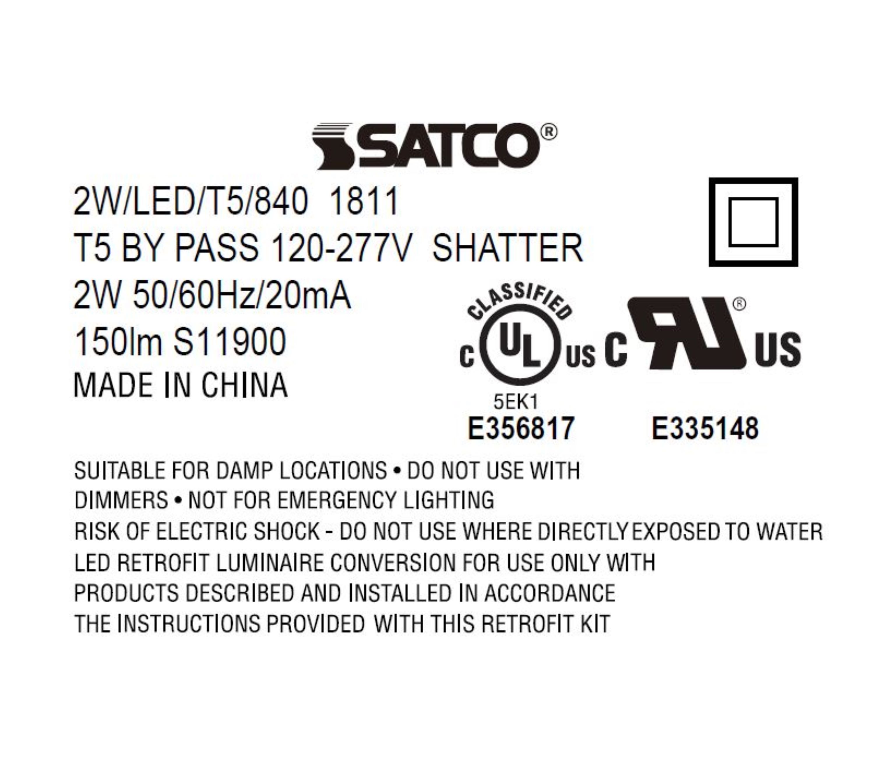 2W/LED/T5/840/BP - S11900