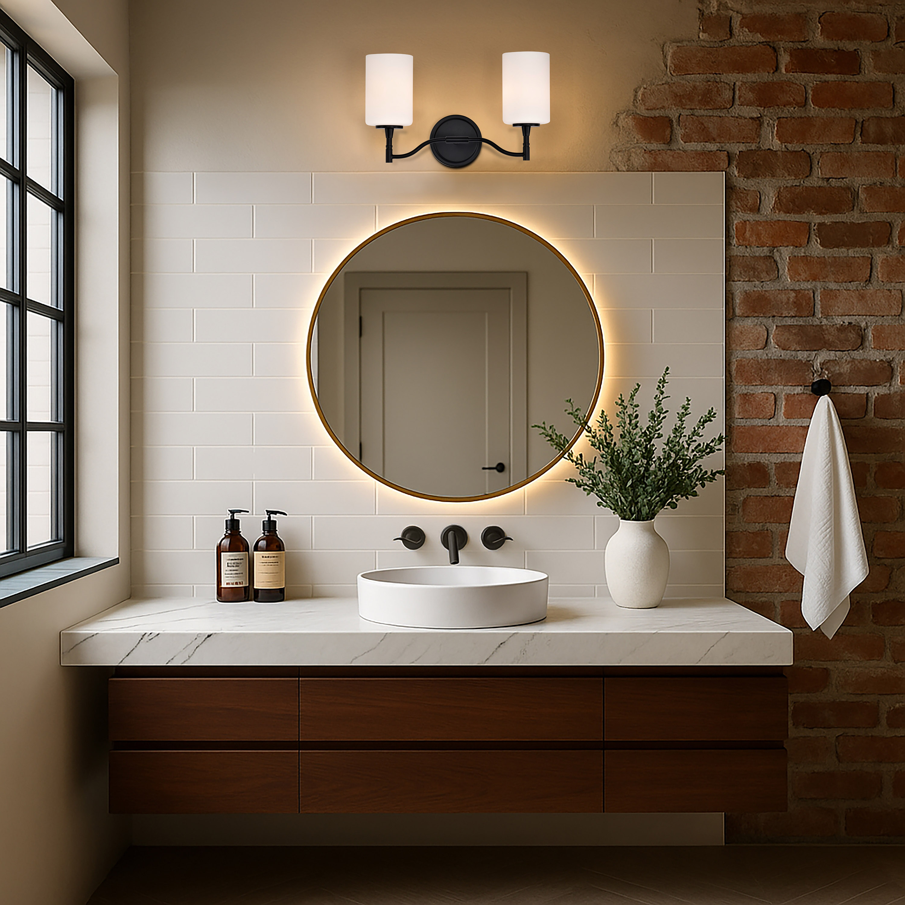 LIAM 2 LIGHT VANITY - 60-8212