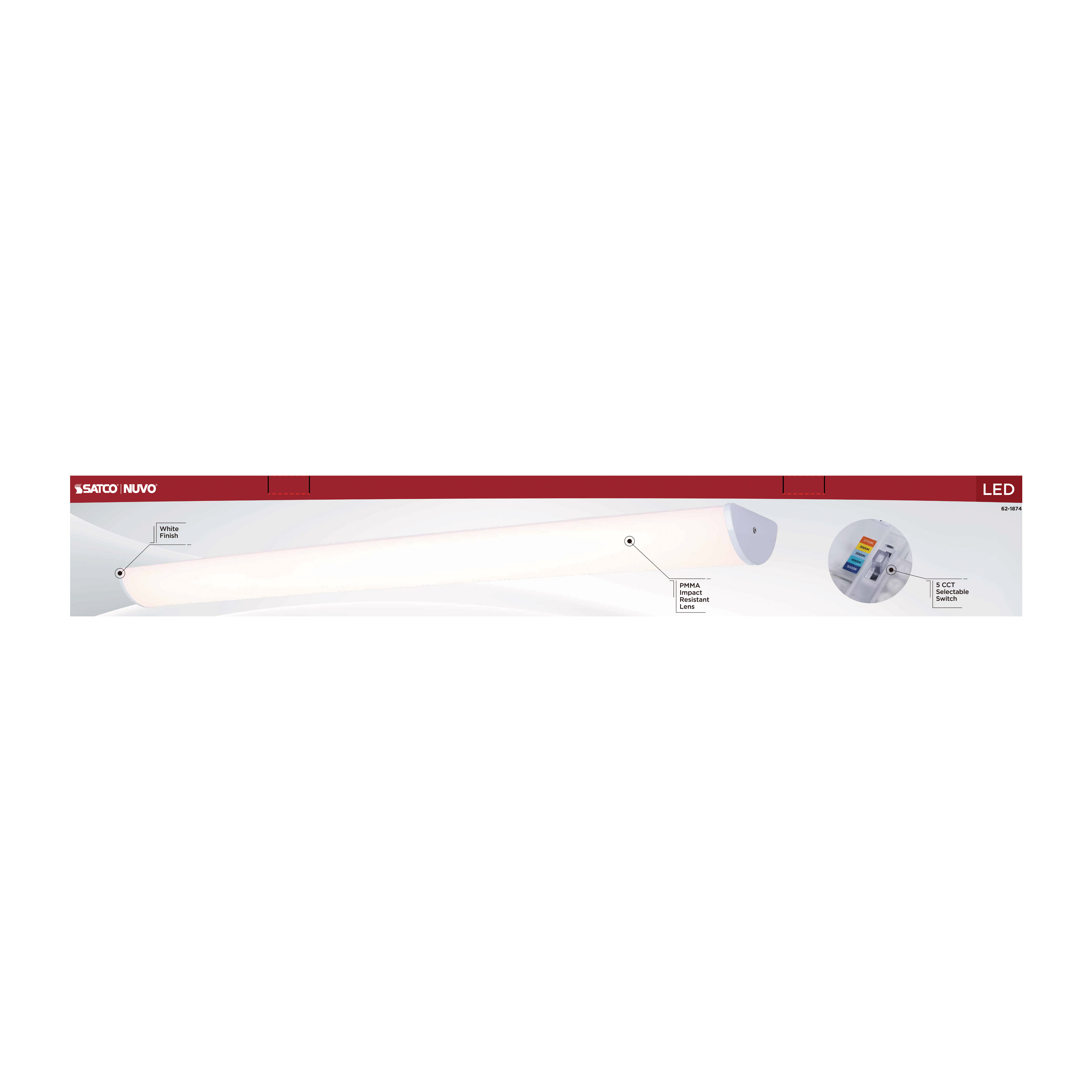 LED CRISPO 49" WHITE VANITY - 62-1874