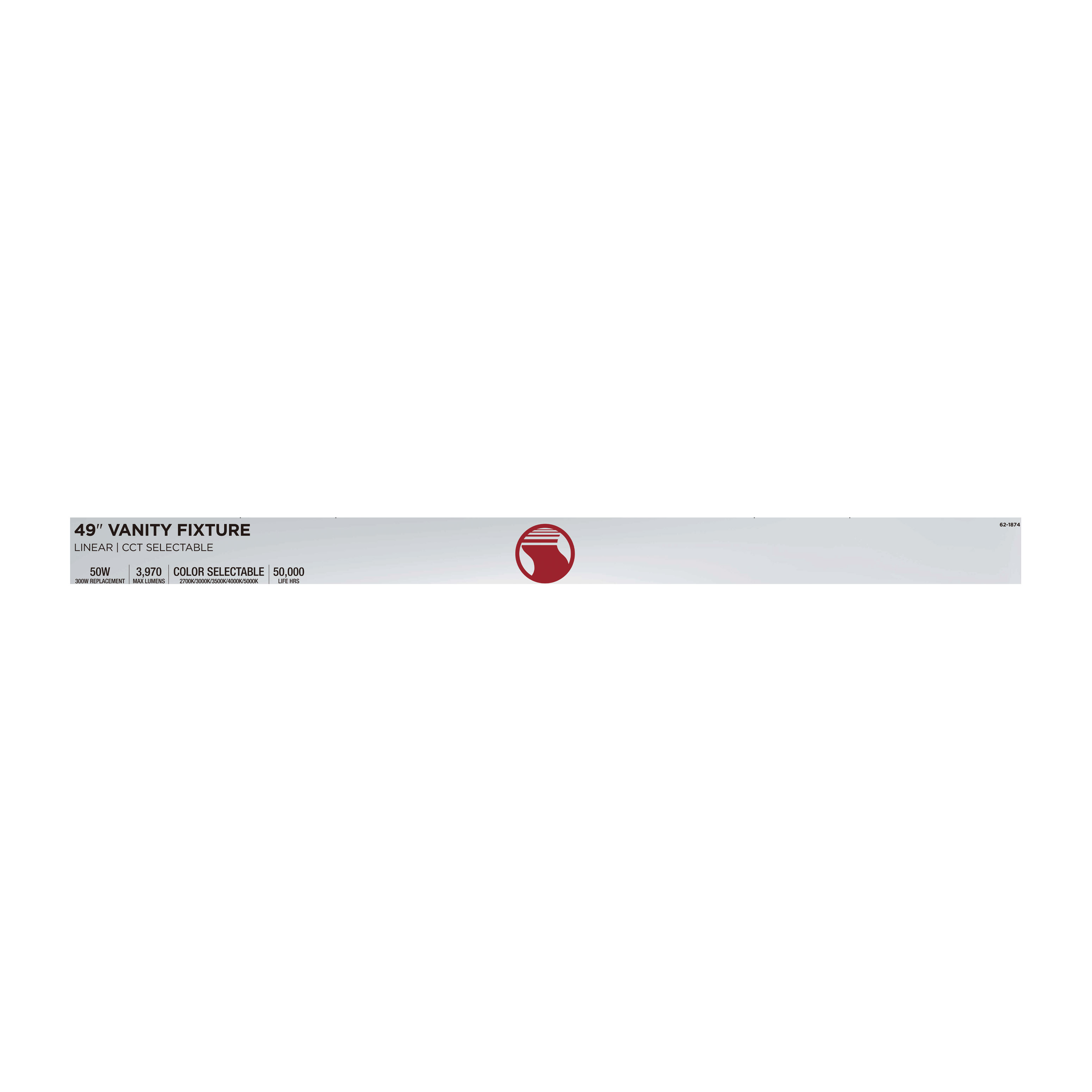 LED CRISPO 49" WHITE VANITY - 62-1874
