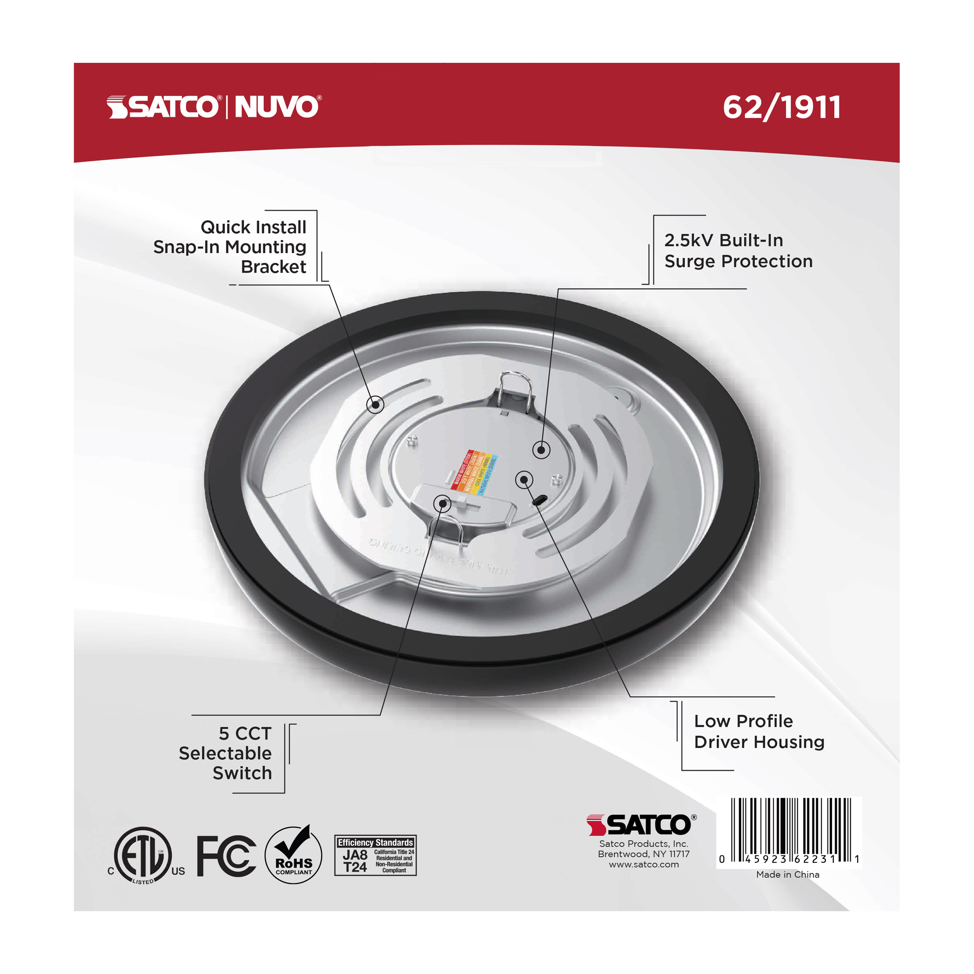 BLINK 10W LED 7" ROUND BLACK - 62-1911