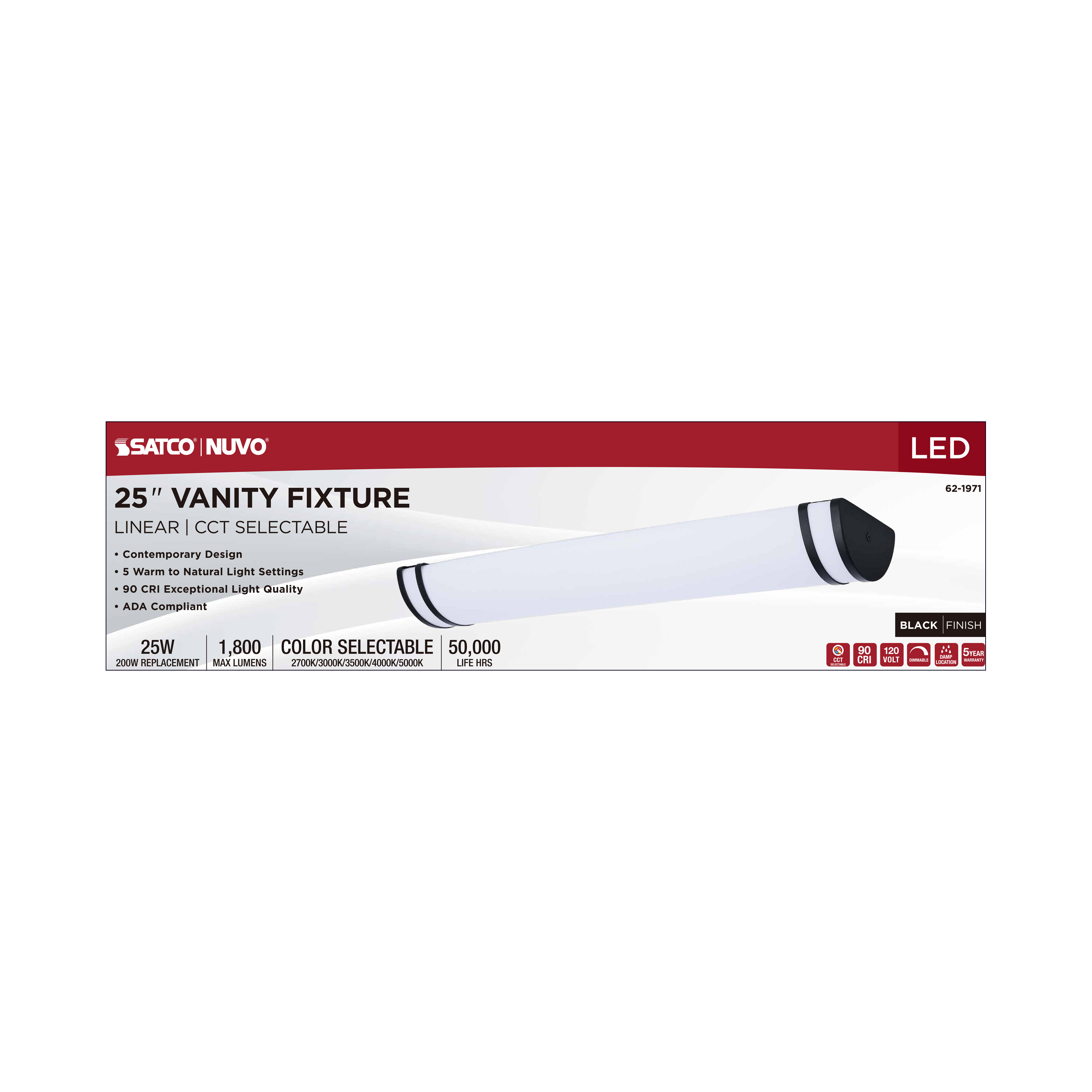 LED GLAMOUR 25" BL VANITY - 62-1971