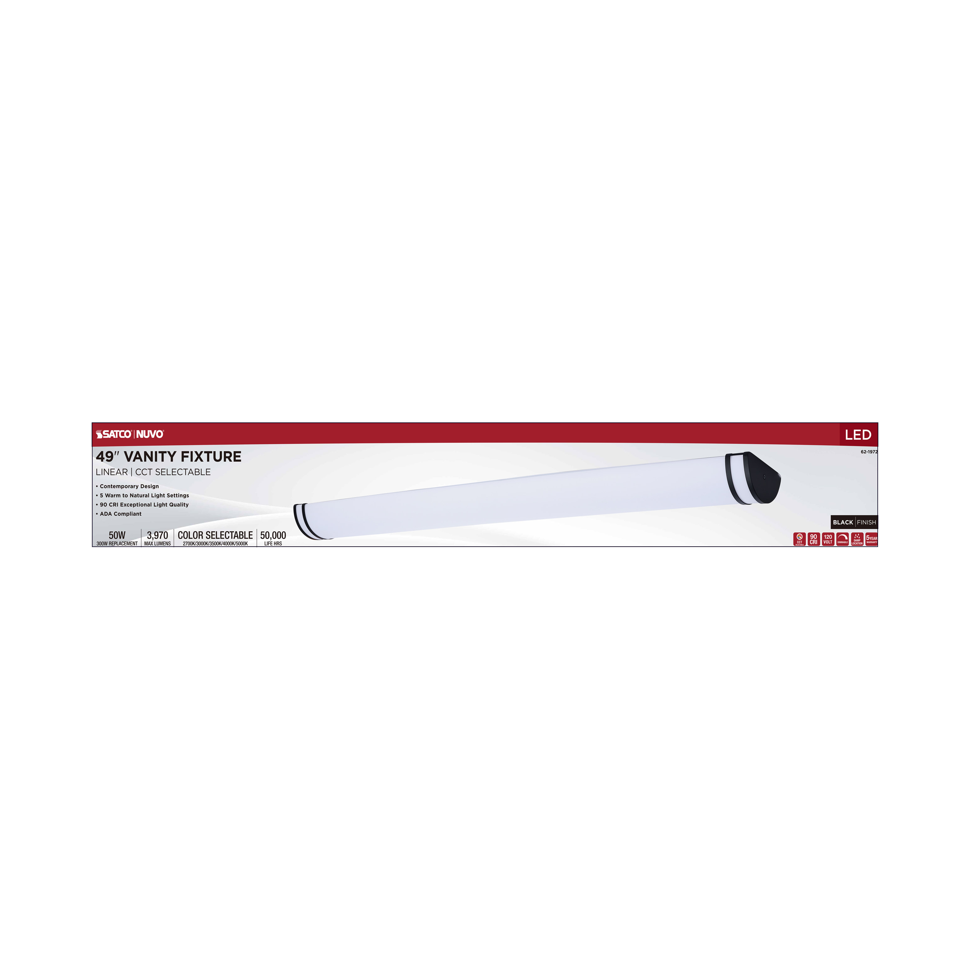LED GLAMOUR 49" BL VANITY - 62-1972