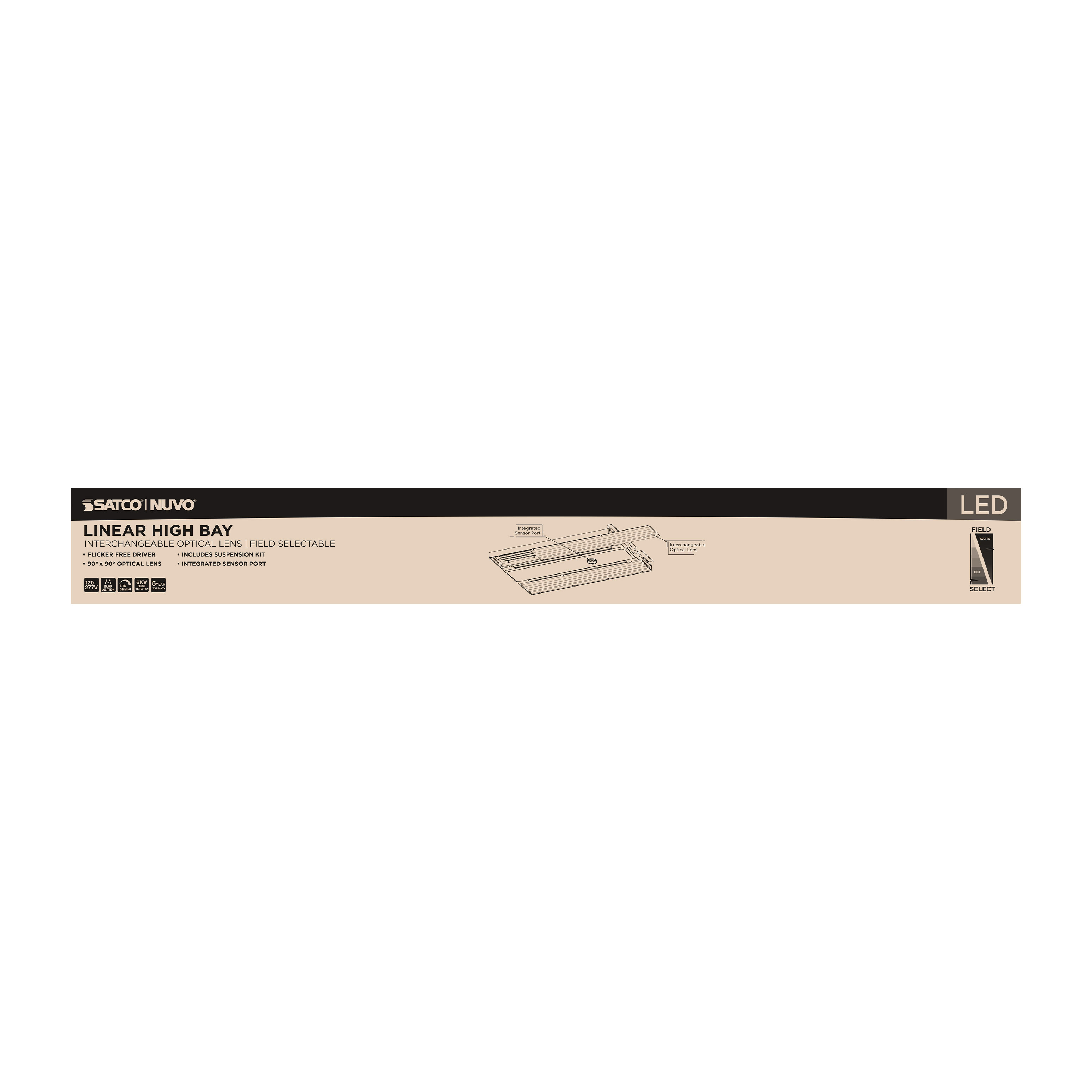 LED SELECTABLE LINEAR HIGH BAY - 65-1012
