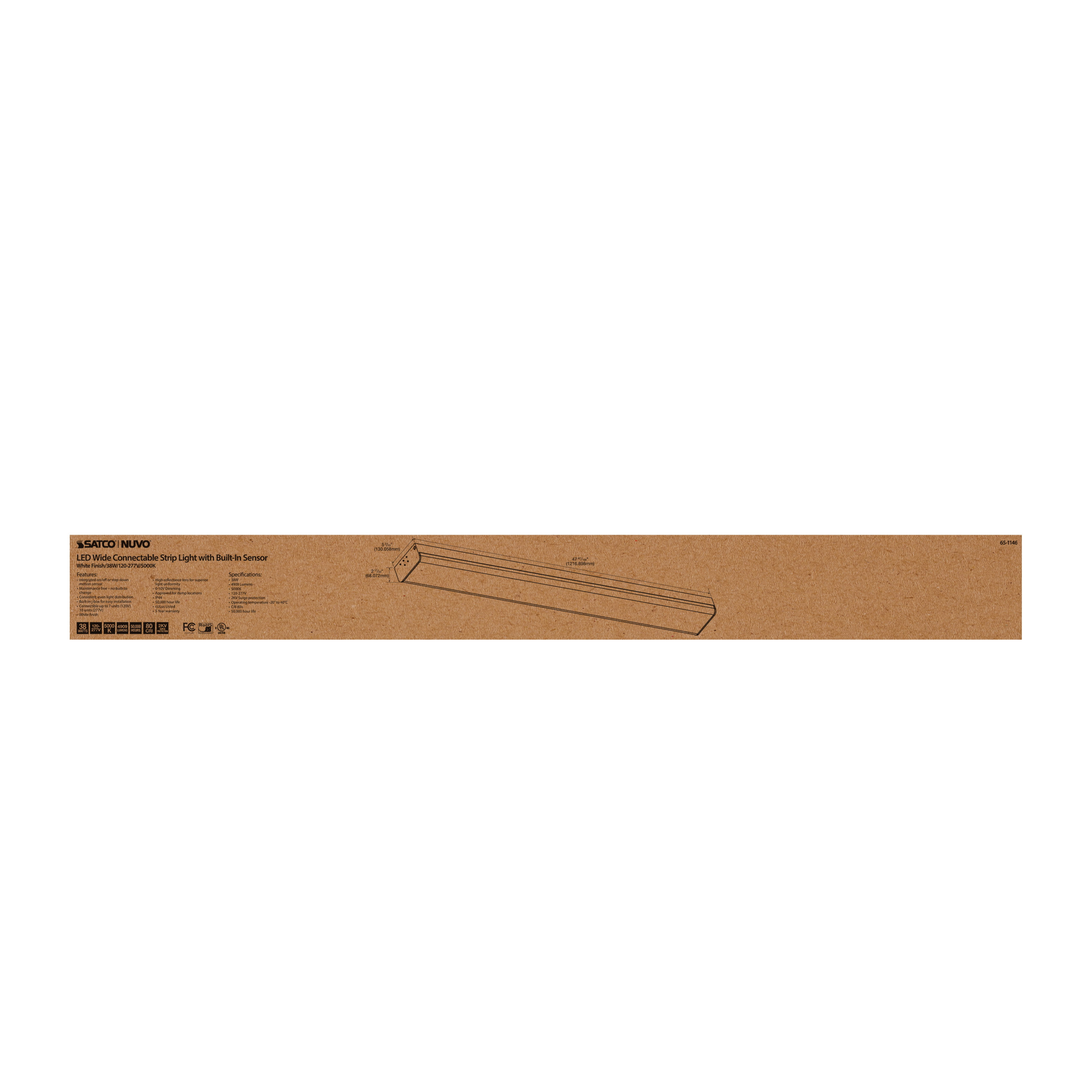 40W LED WIDE STRIP LT 5K - 65-1146