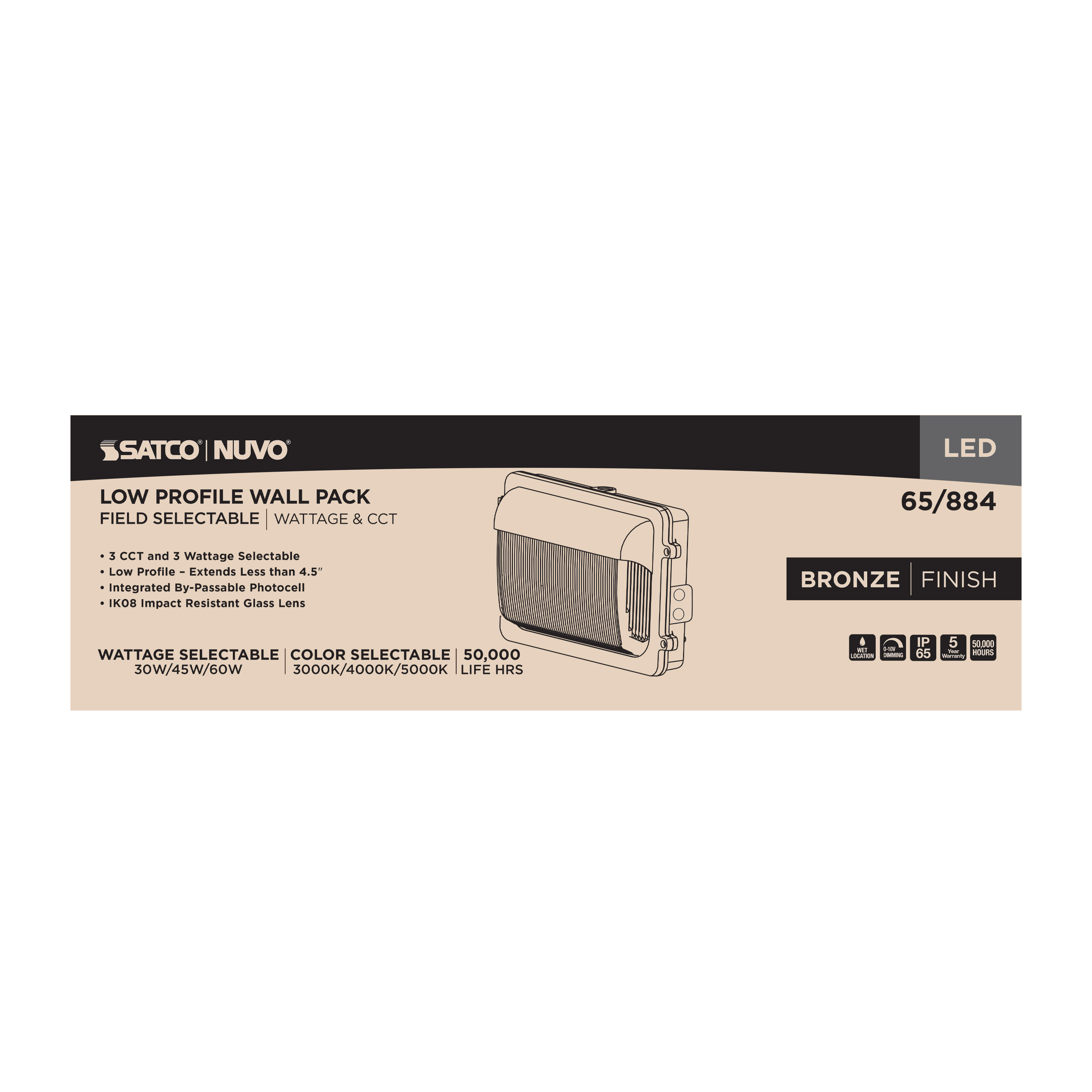 LED LOW PROFILE WALL PACK - 65-884
