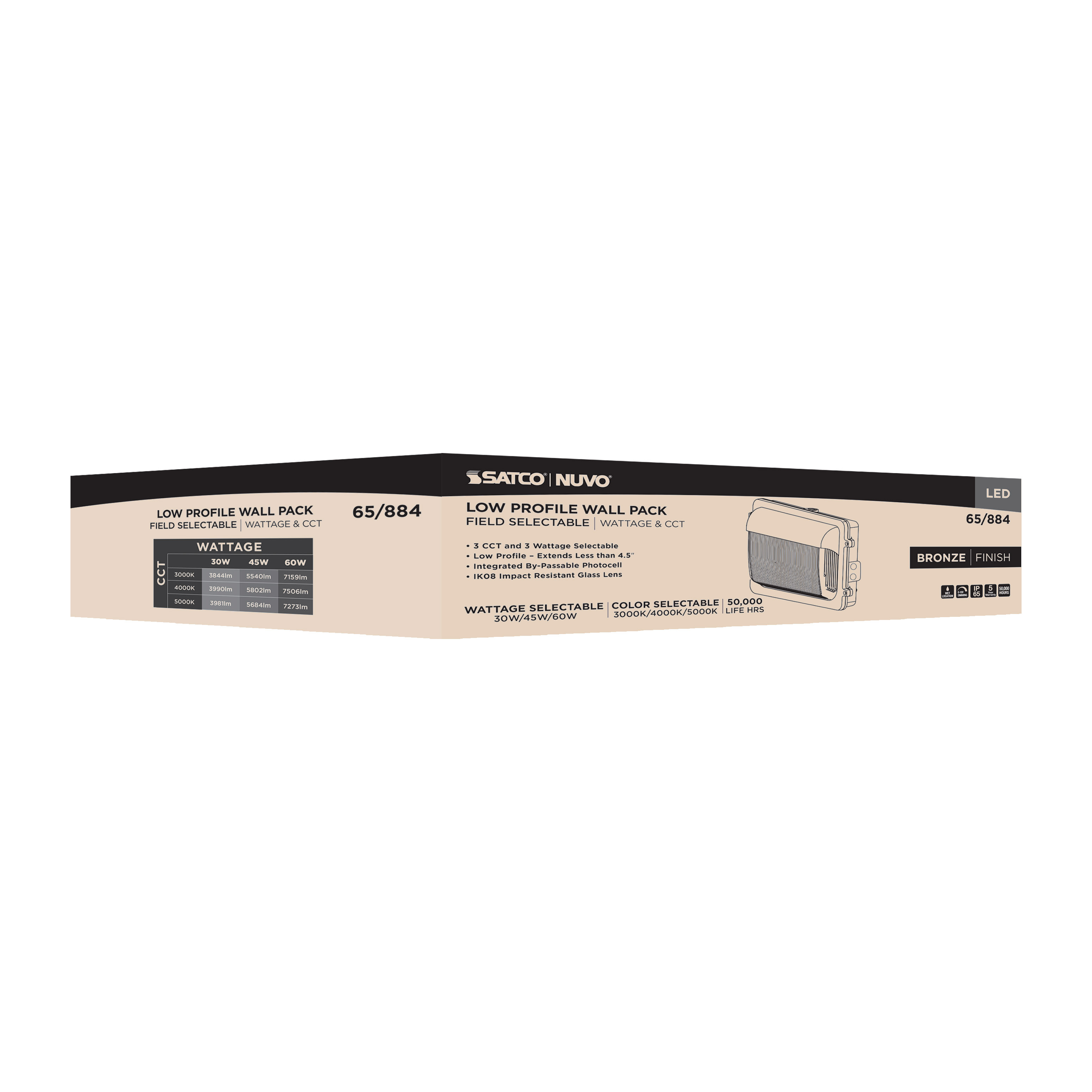 LED LOW PROFILE WALL PACK - 65-884