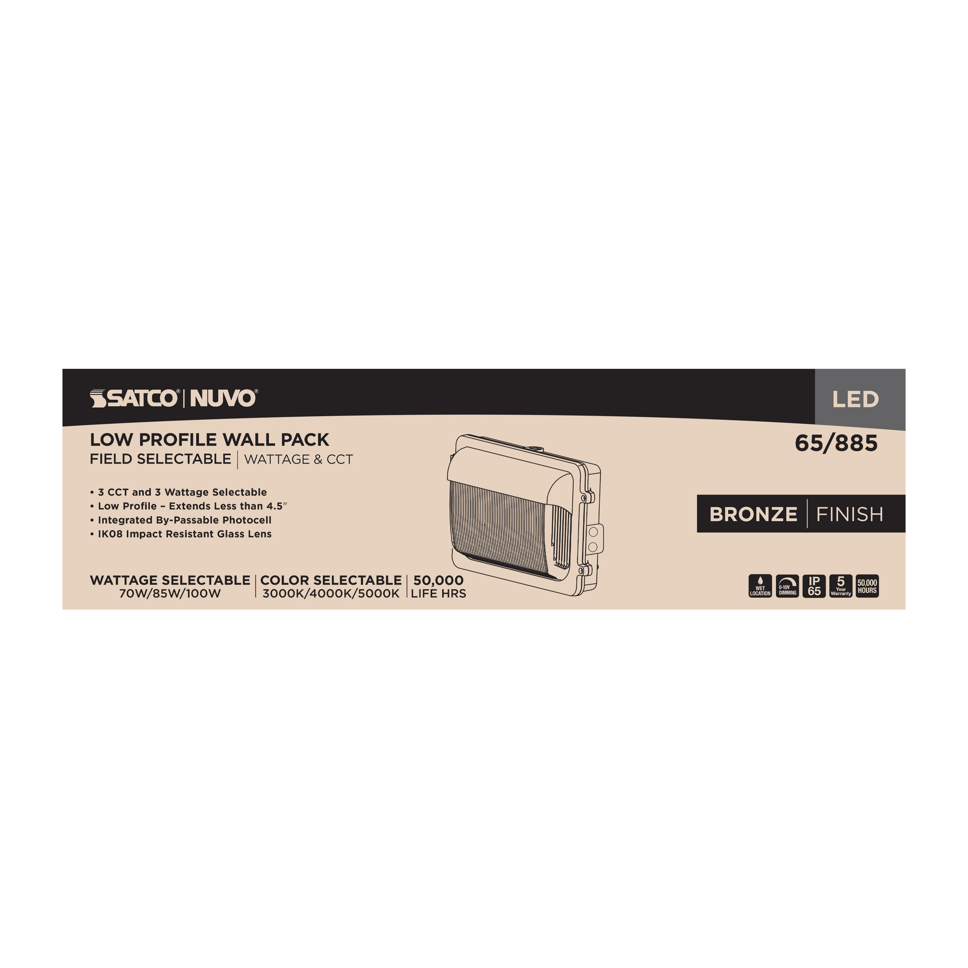 LED LOW PROFILE WALL PACK - 65-885