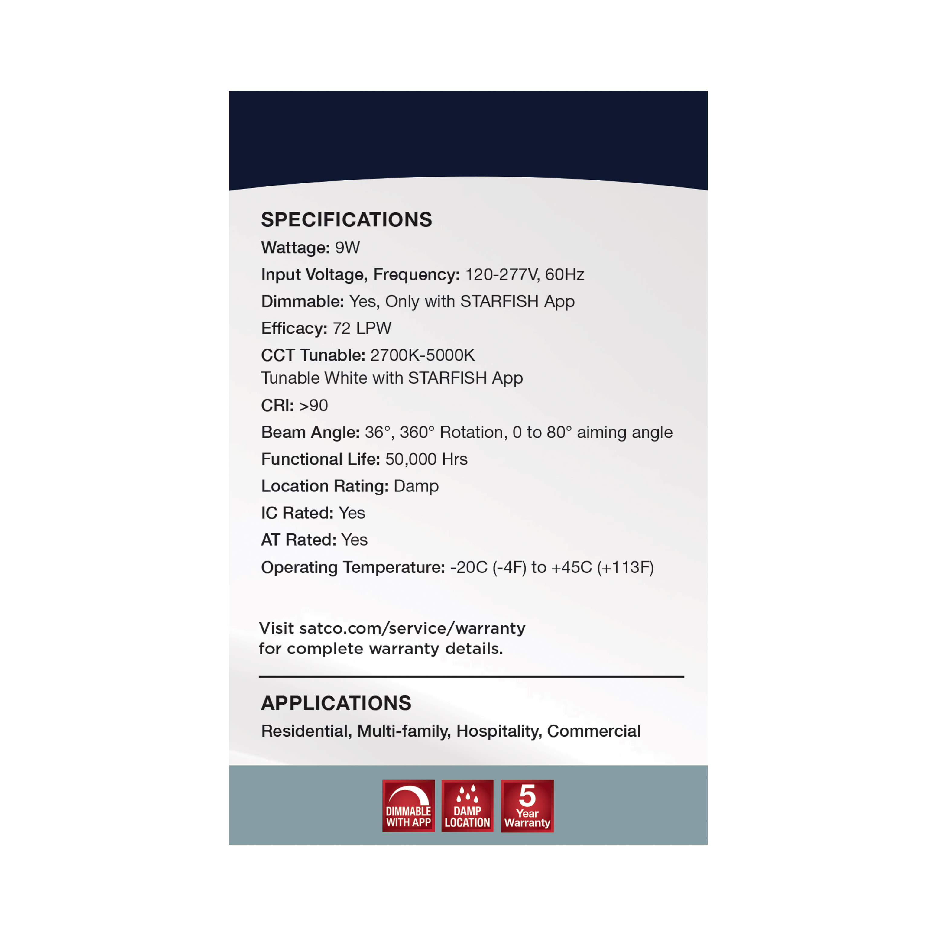 9WLED/GBL/4/RGBW/RND/WH - S11293