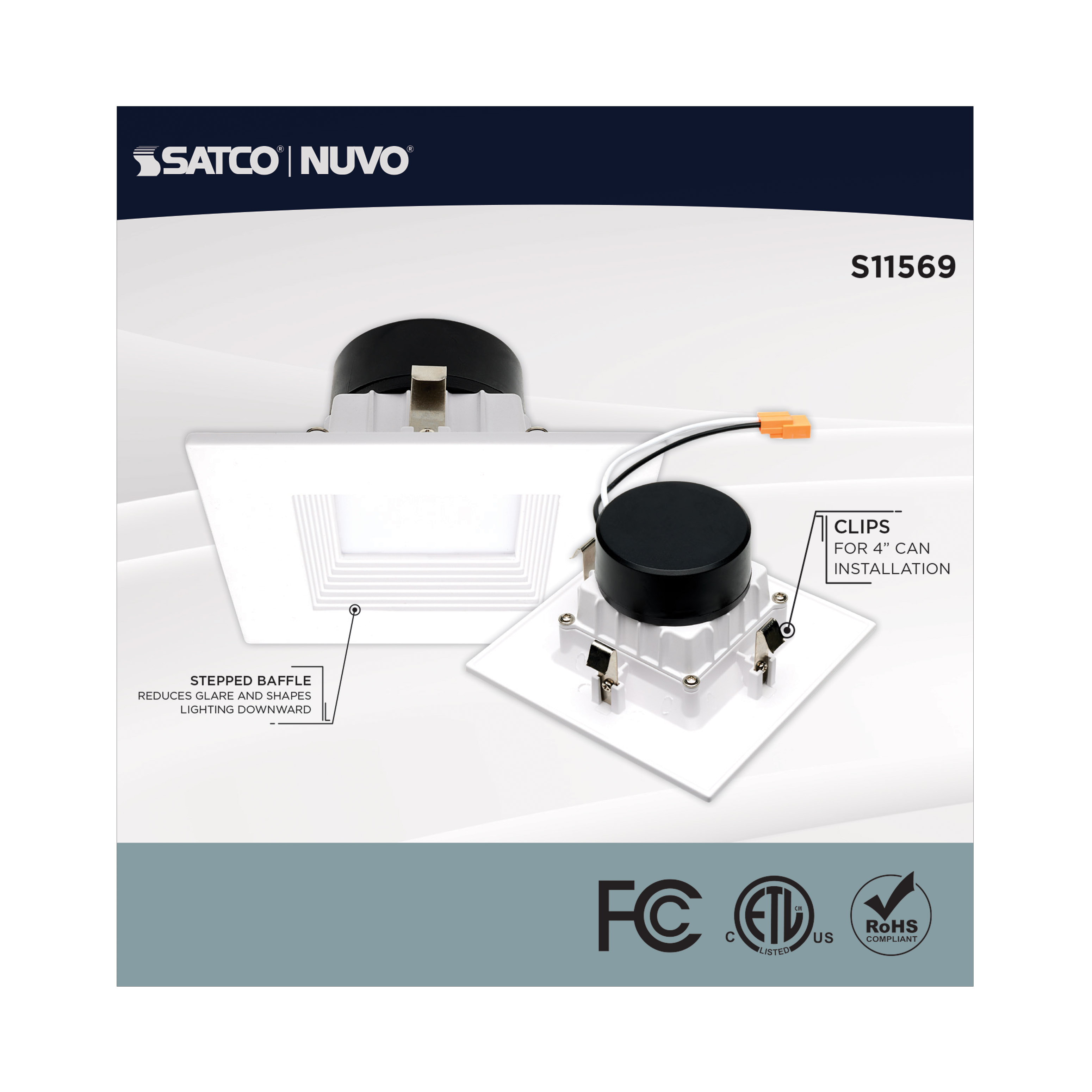 10.5WLED/RDL/4/RGBTW/SQ/WH - S11569