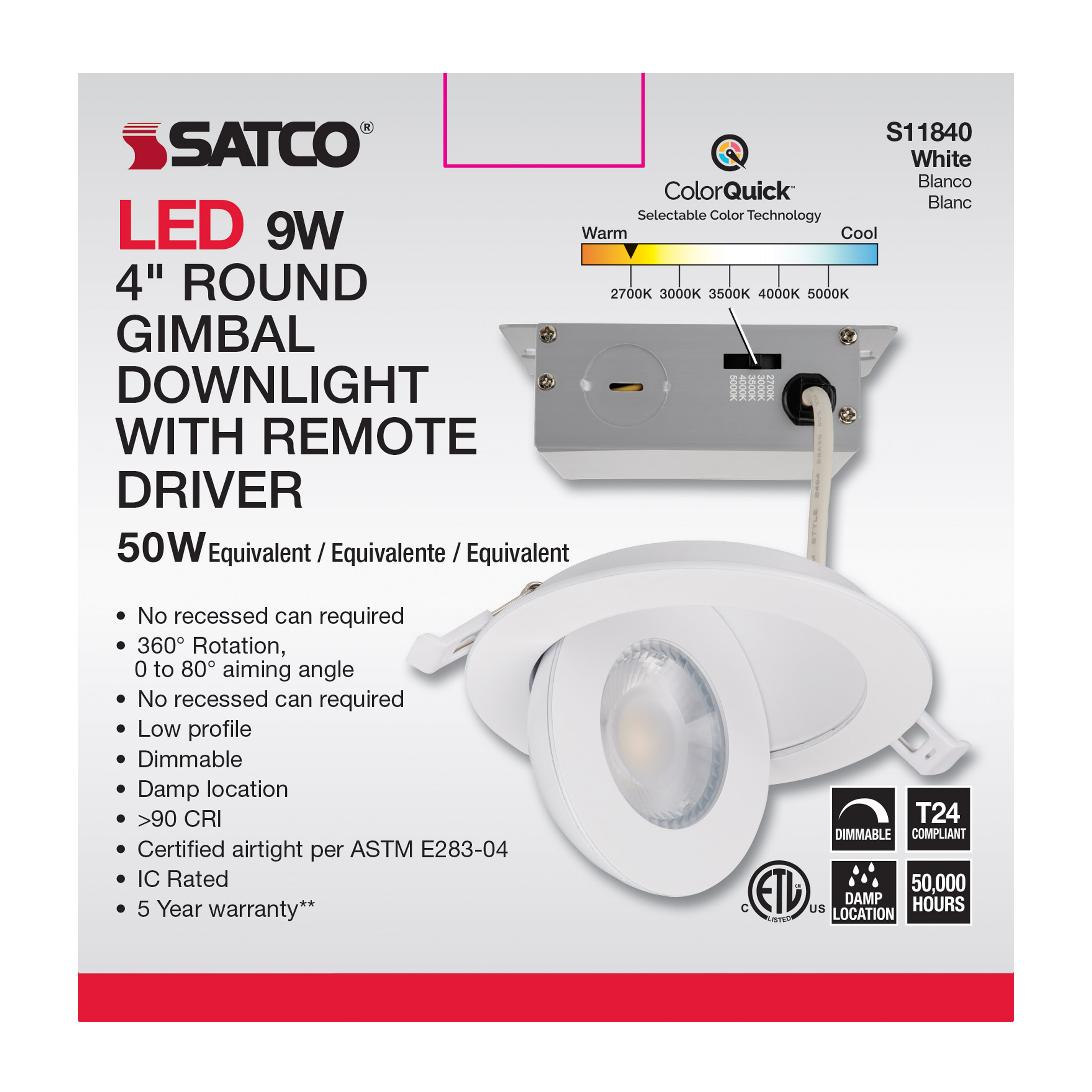 9WLED/GBL/4/CCT/RND/WH - S11840
