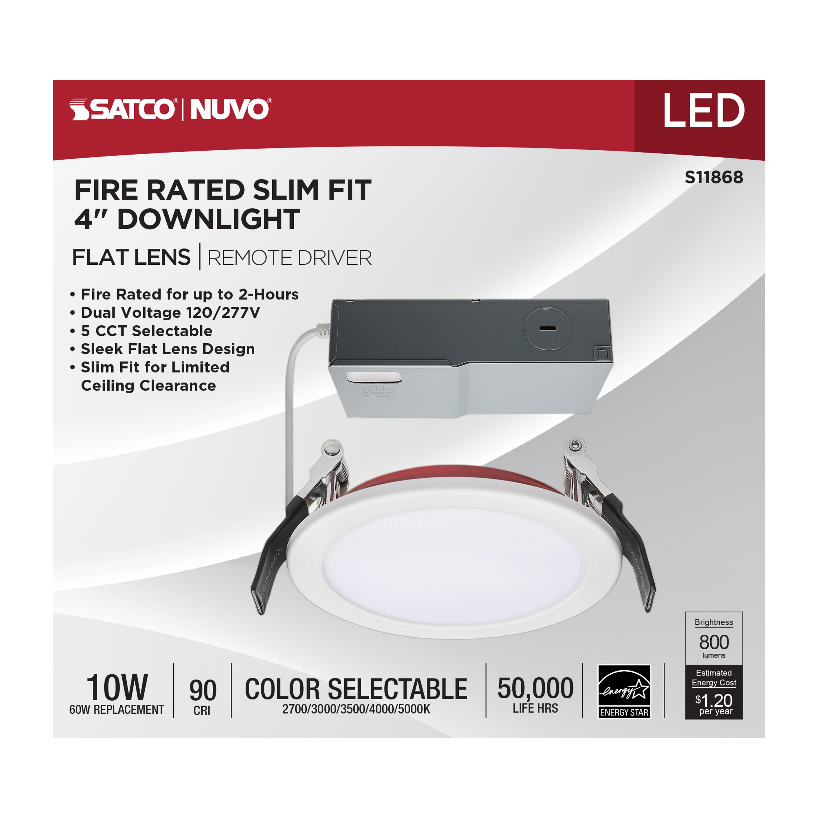10WLED/4/CFR/CCT/SLF/RD/FL/RND - S11868