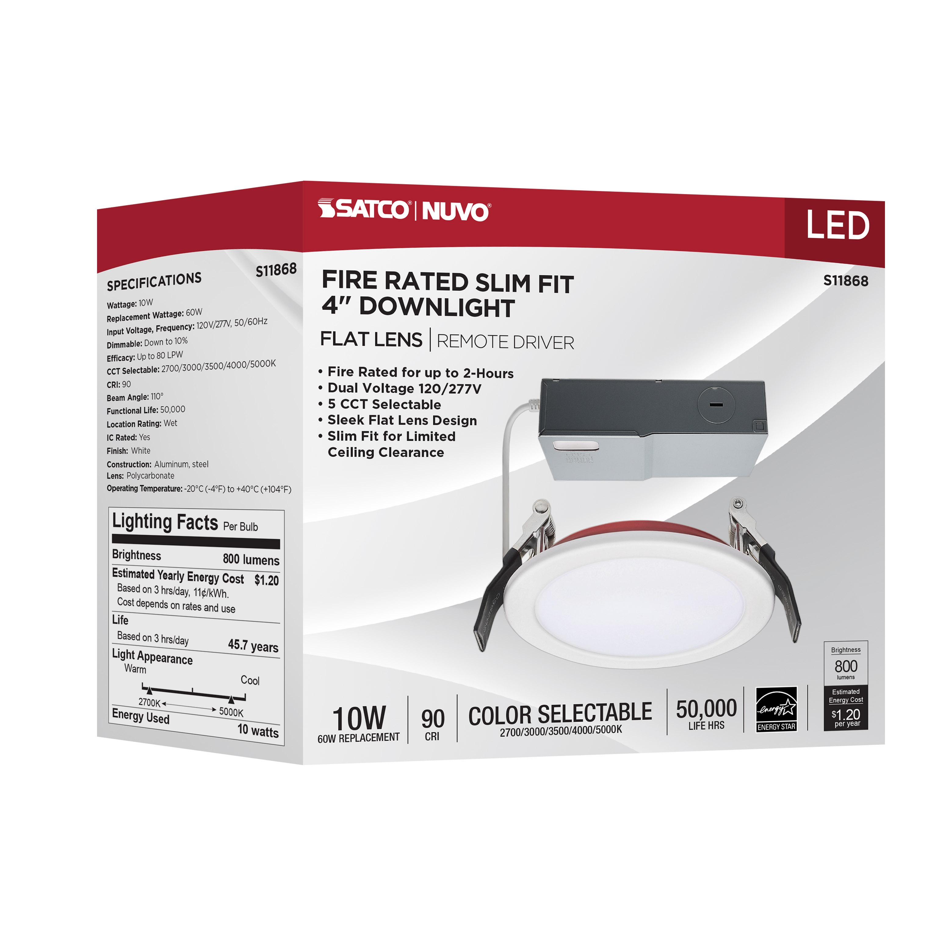 10WLED/4/CFR/CCT/SLF/RD/FL/RND - S11868