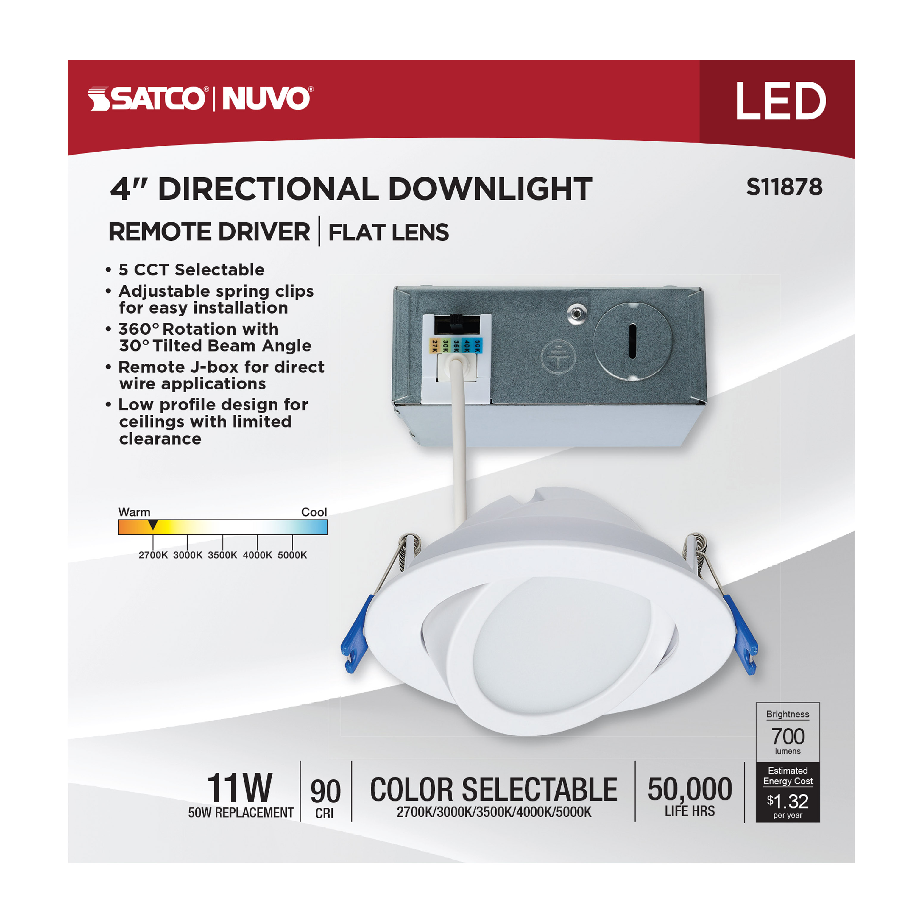 11WLED/4/CCT/LP/RD/DIR/FL - S11878