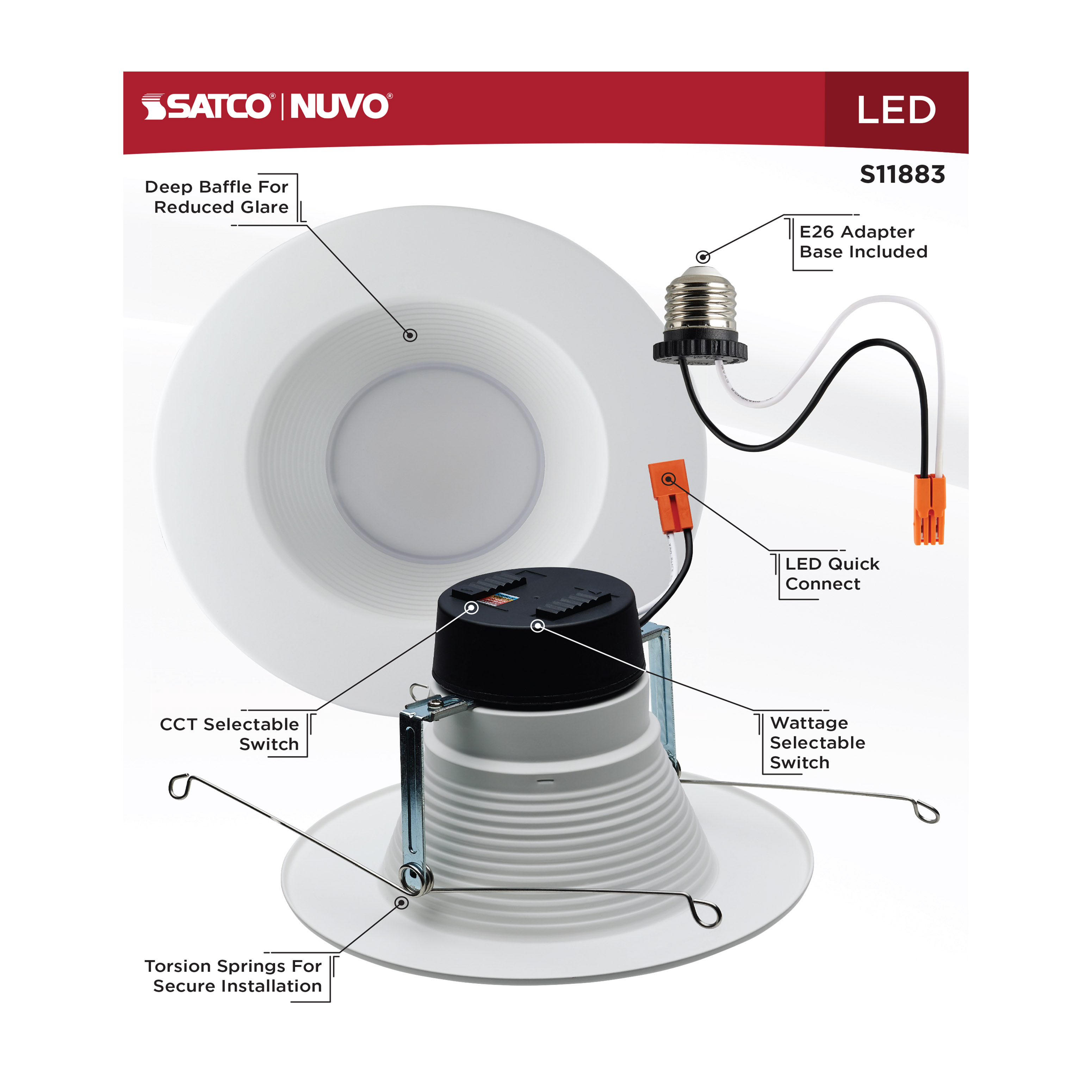 13.5WLED/DLR/5-6/WS/5CCT/RD/DB - S11883