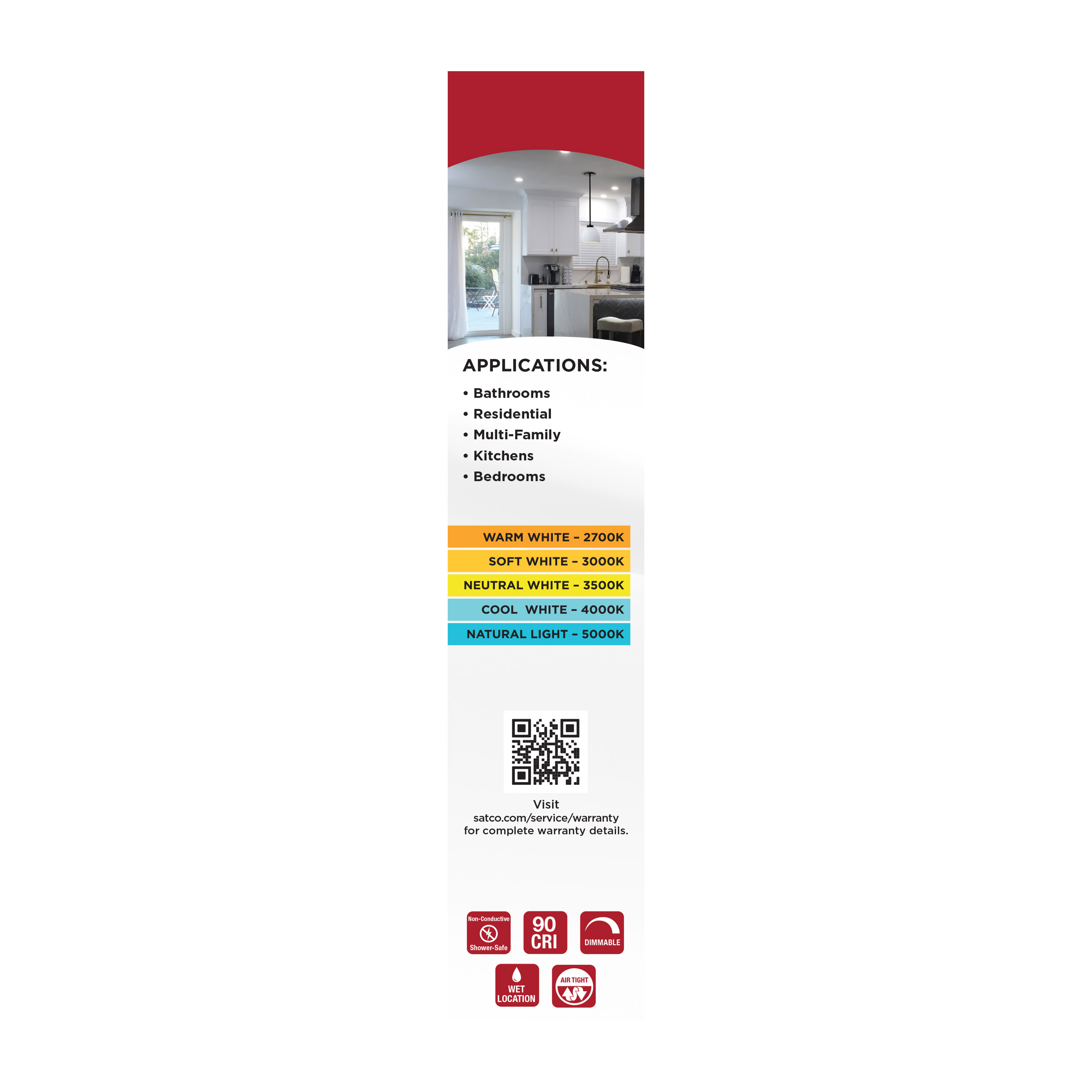 10WLED/DLR/5-6/5CCT/E/SQ/WH - S12605
