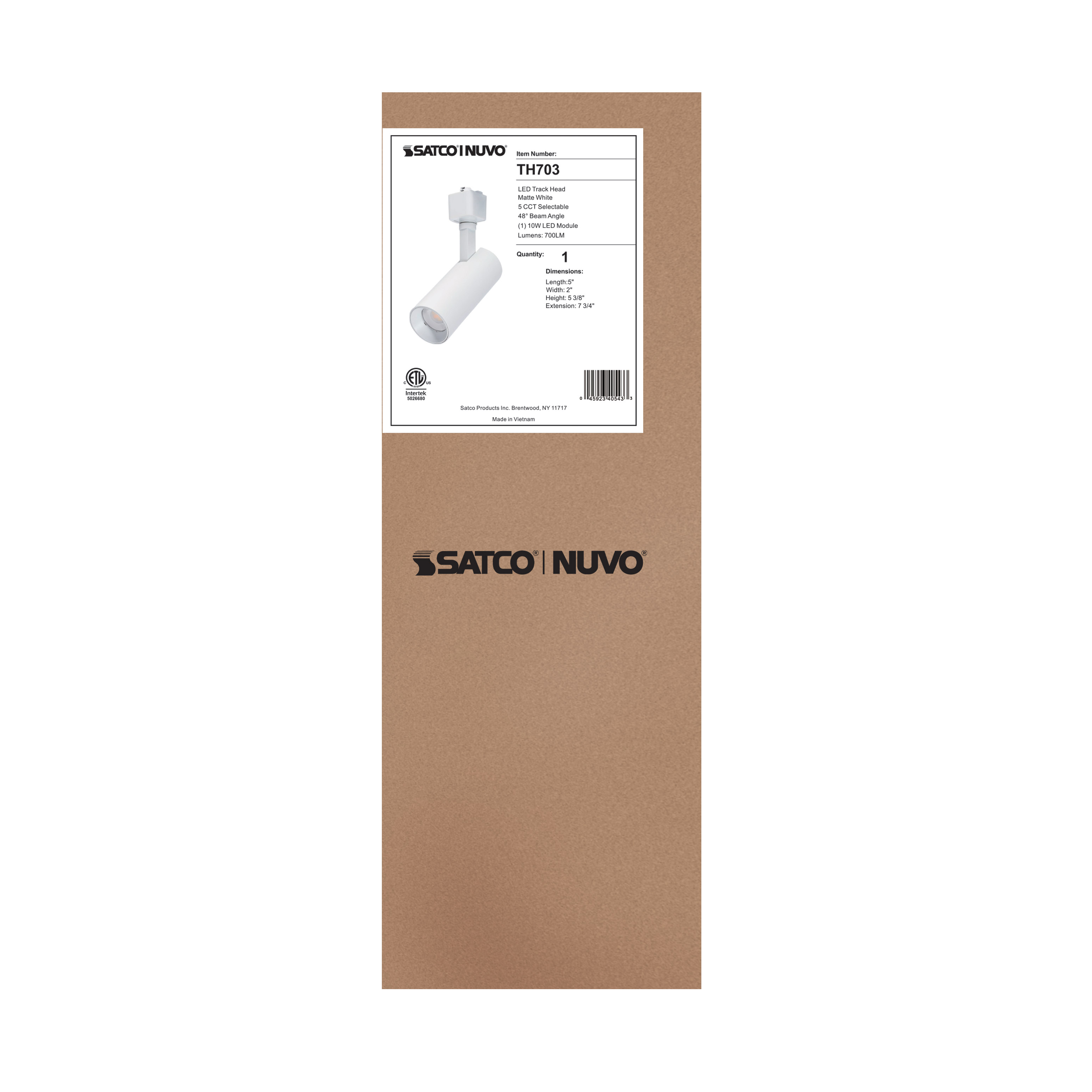 10W CCT LED TRACK HD 48 DG WHT - TH703