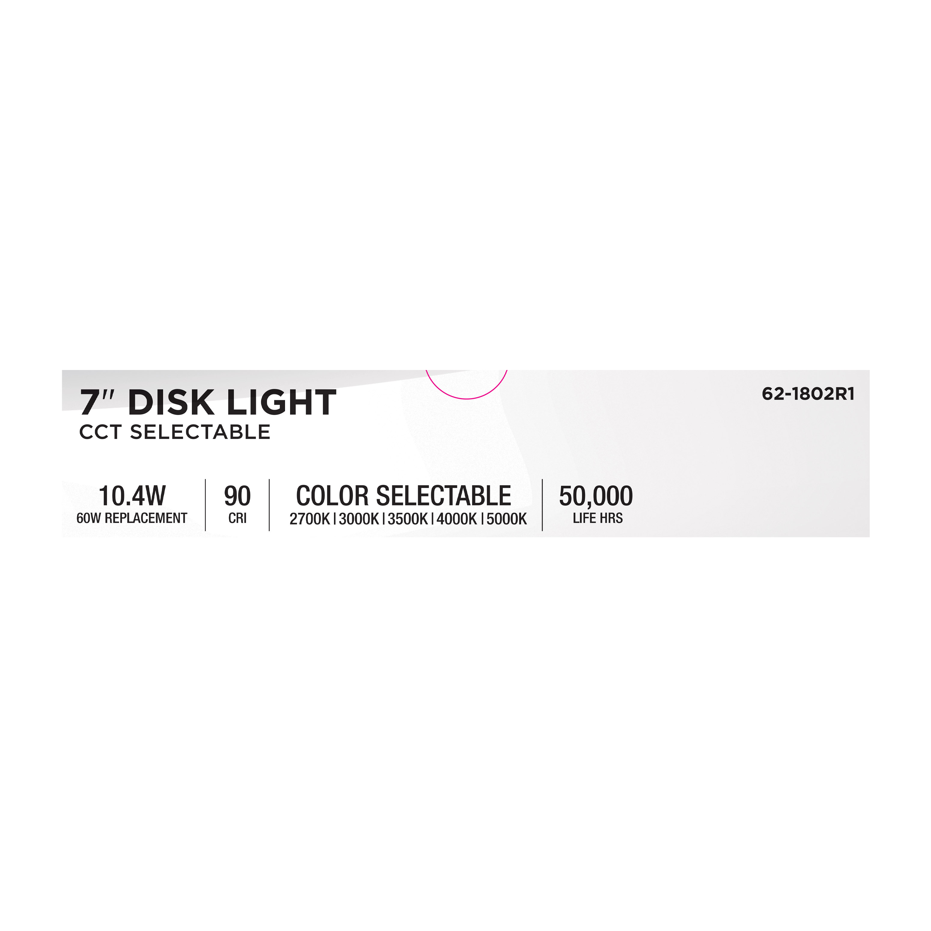 7" LED DISK LIGHT BN FINISH - 62-1802R1
