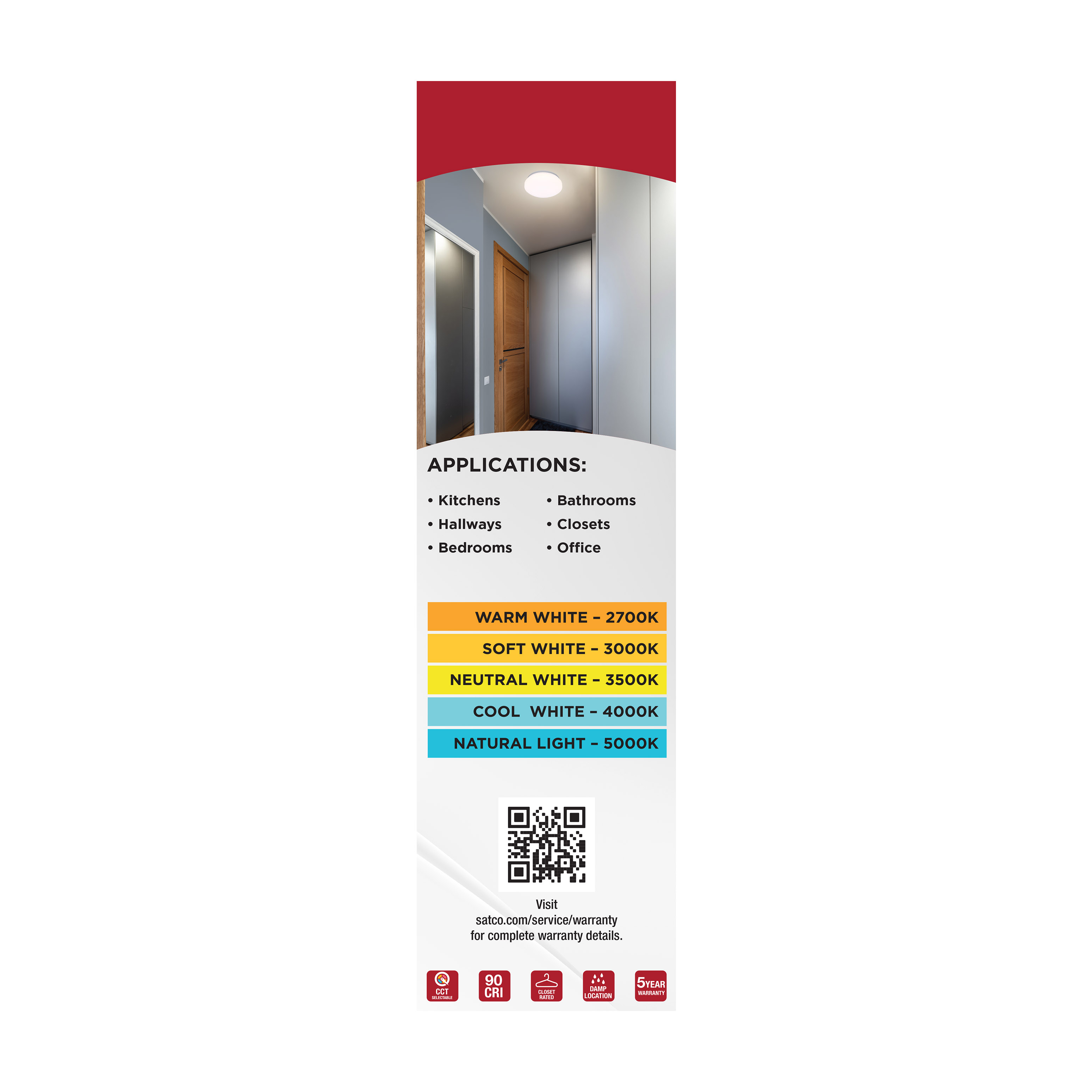 11" LED CLOUD FIXTURE W/SENSOR - 62-1851