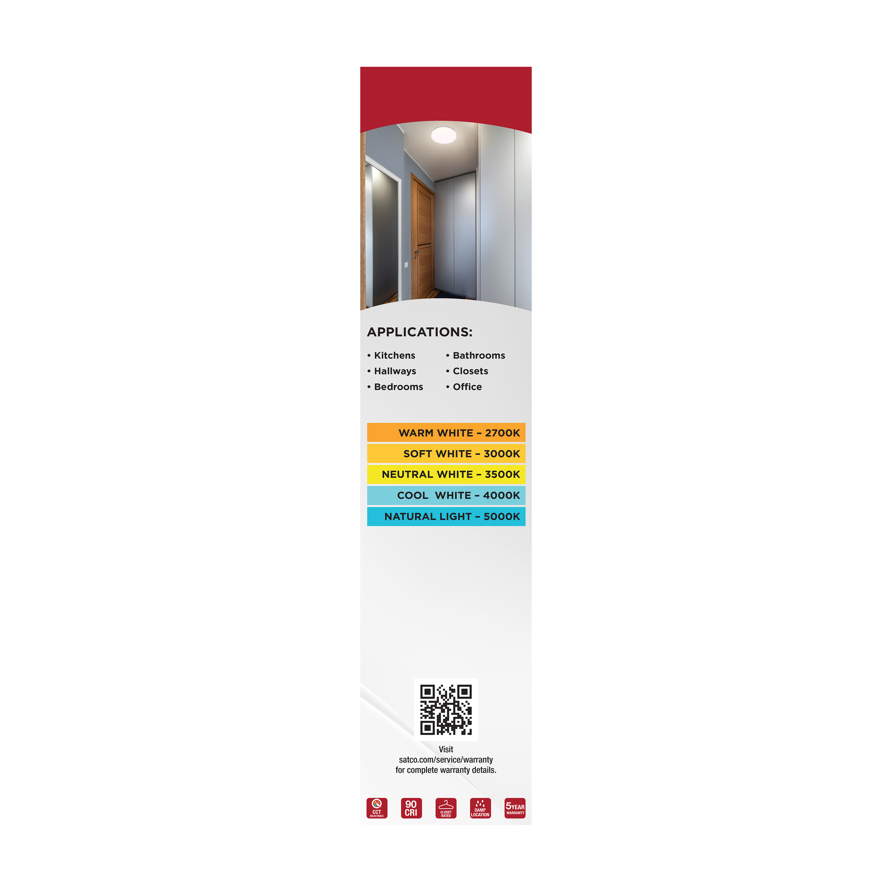 14" LED CLOUD FIXTURE W/SENSOR - 62-1853
