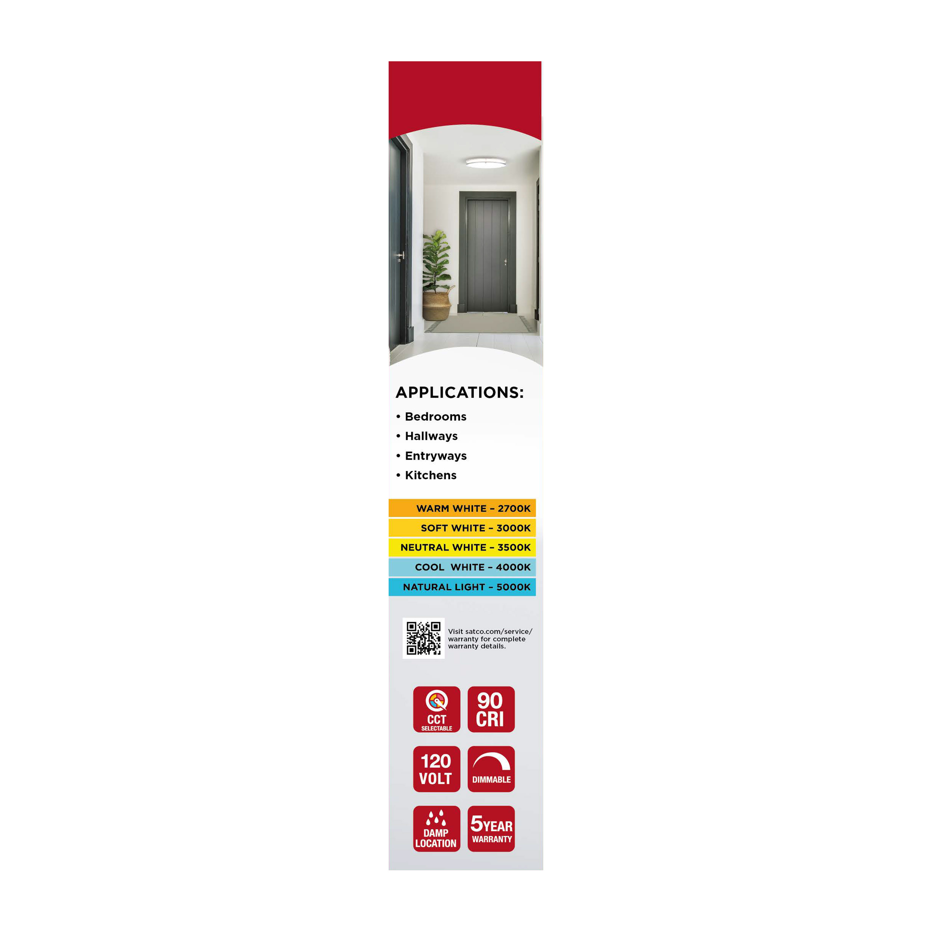 LED GLAMOUR BN 13" FLUSH - 62-1876