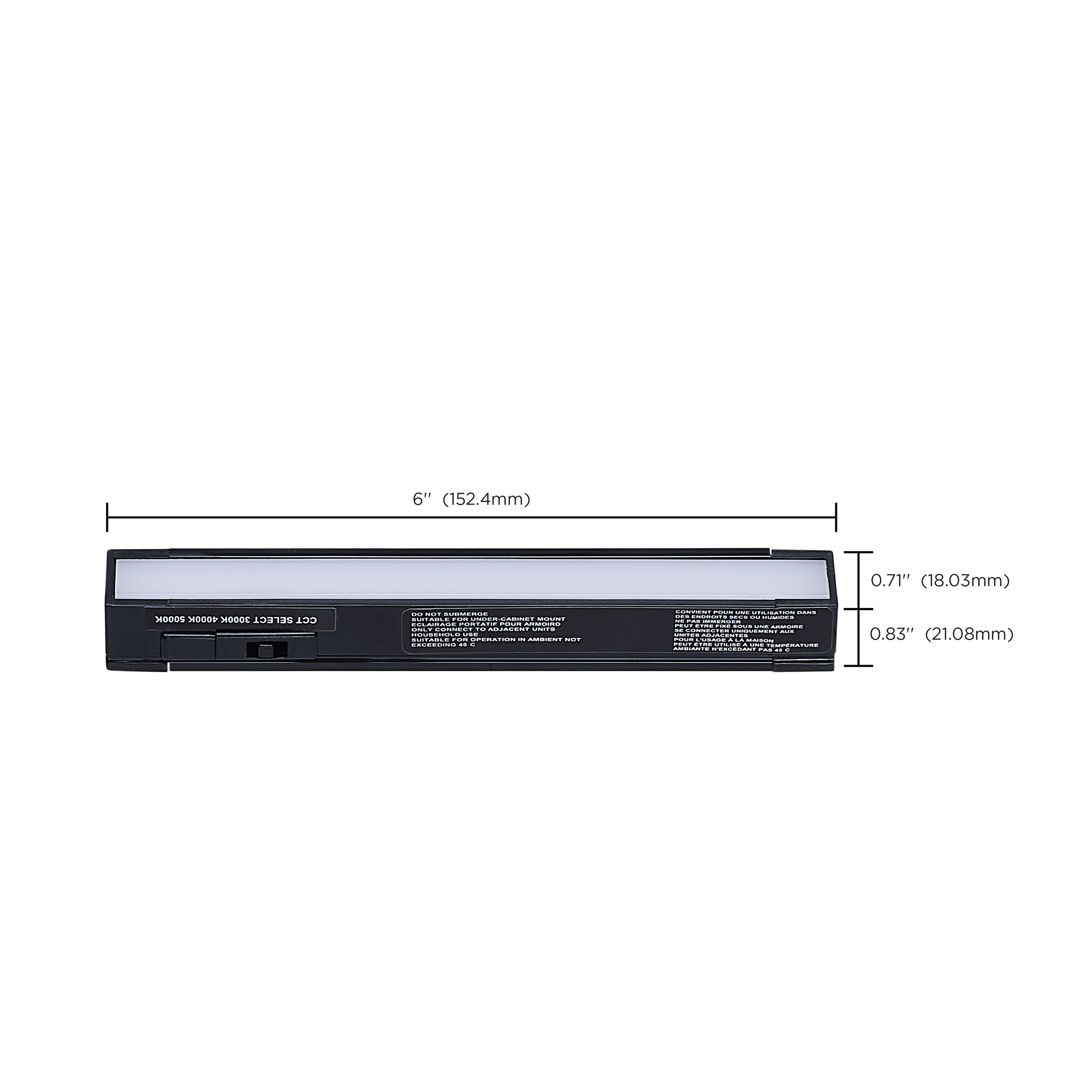 2W 6" CCT SEL LED UNDERCABINET - 63-451
