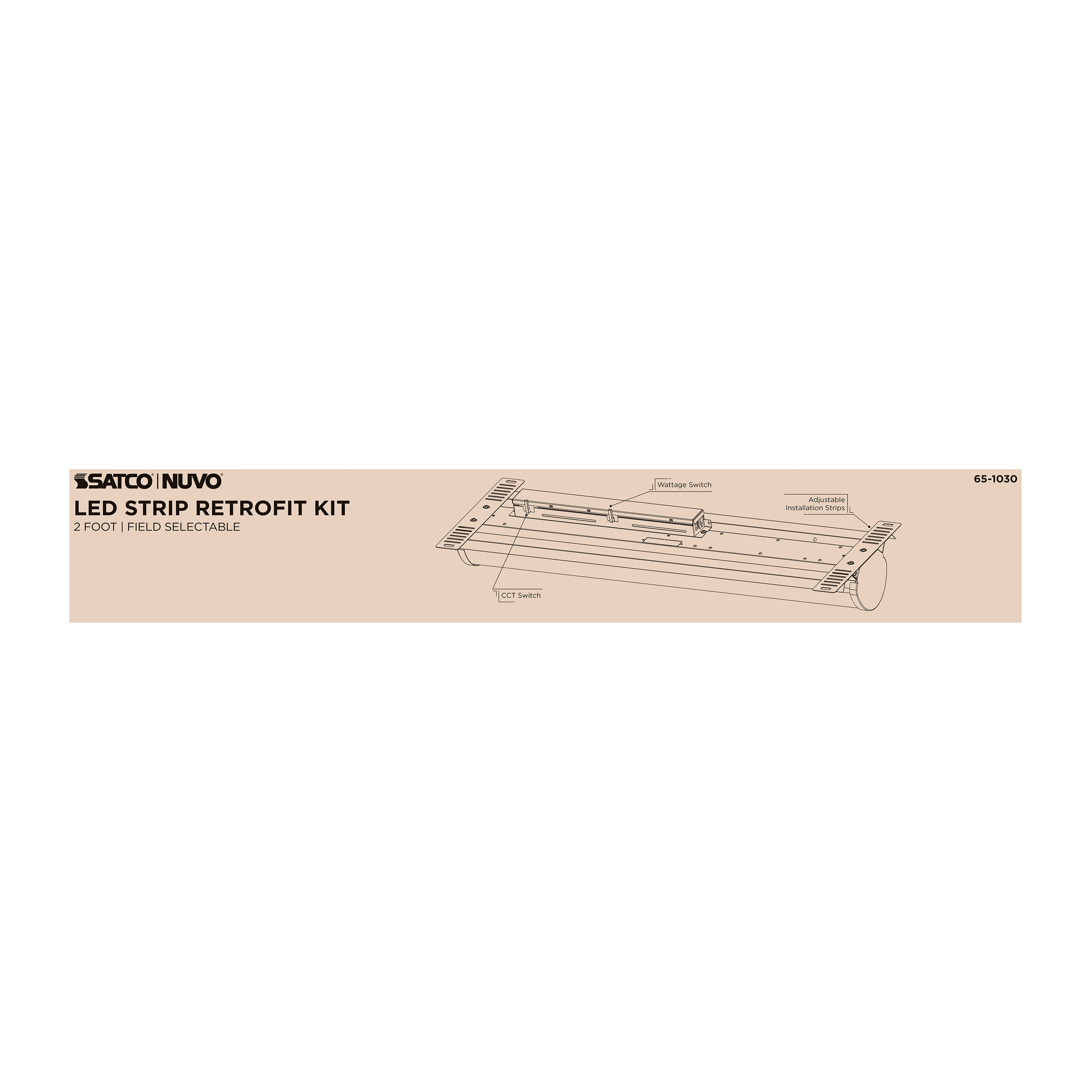 2FT 25W LED STRIP RETROFIT - 65-1030