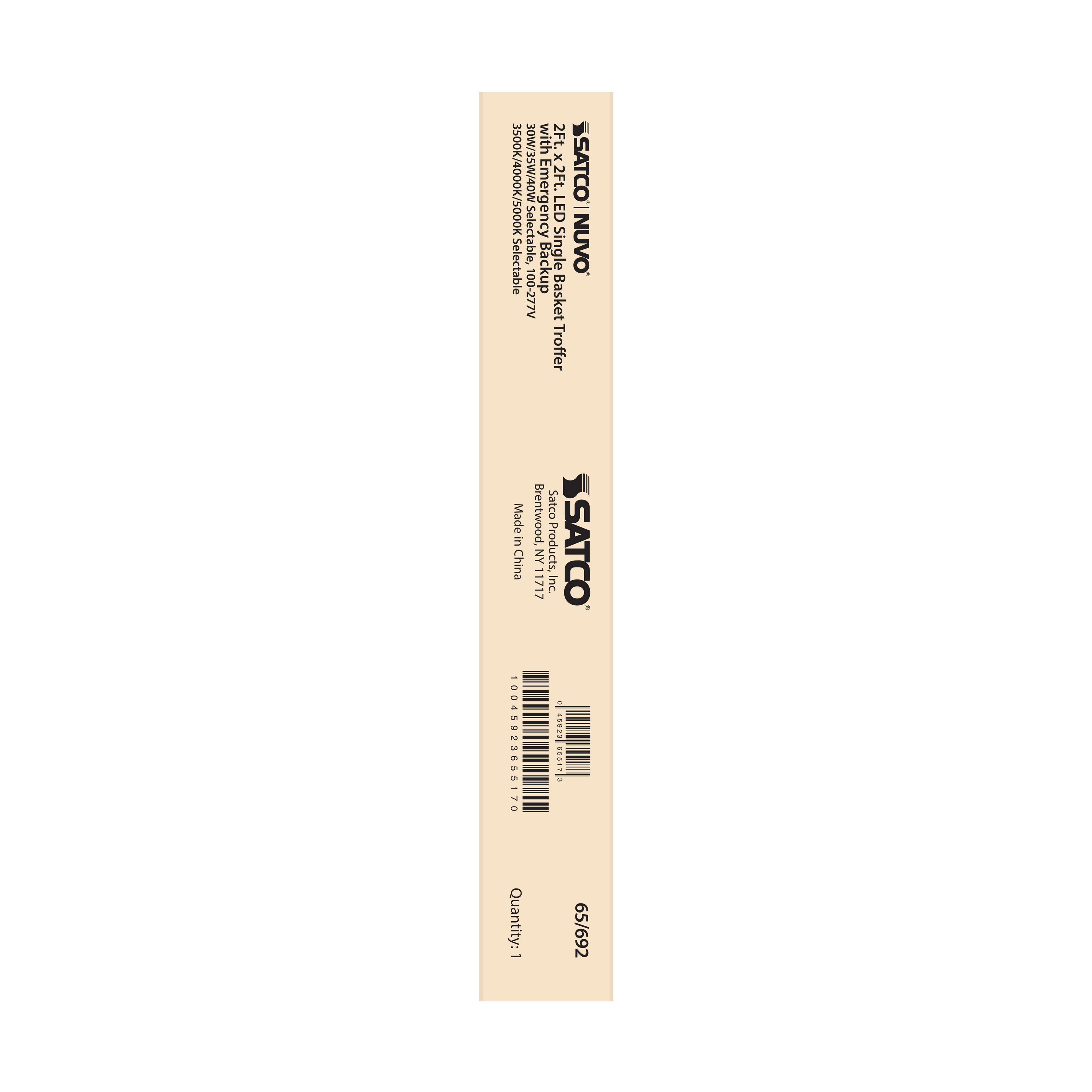 2X2 EM SINGLE BASKET TROFFER - 65-692