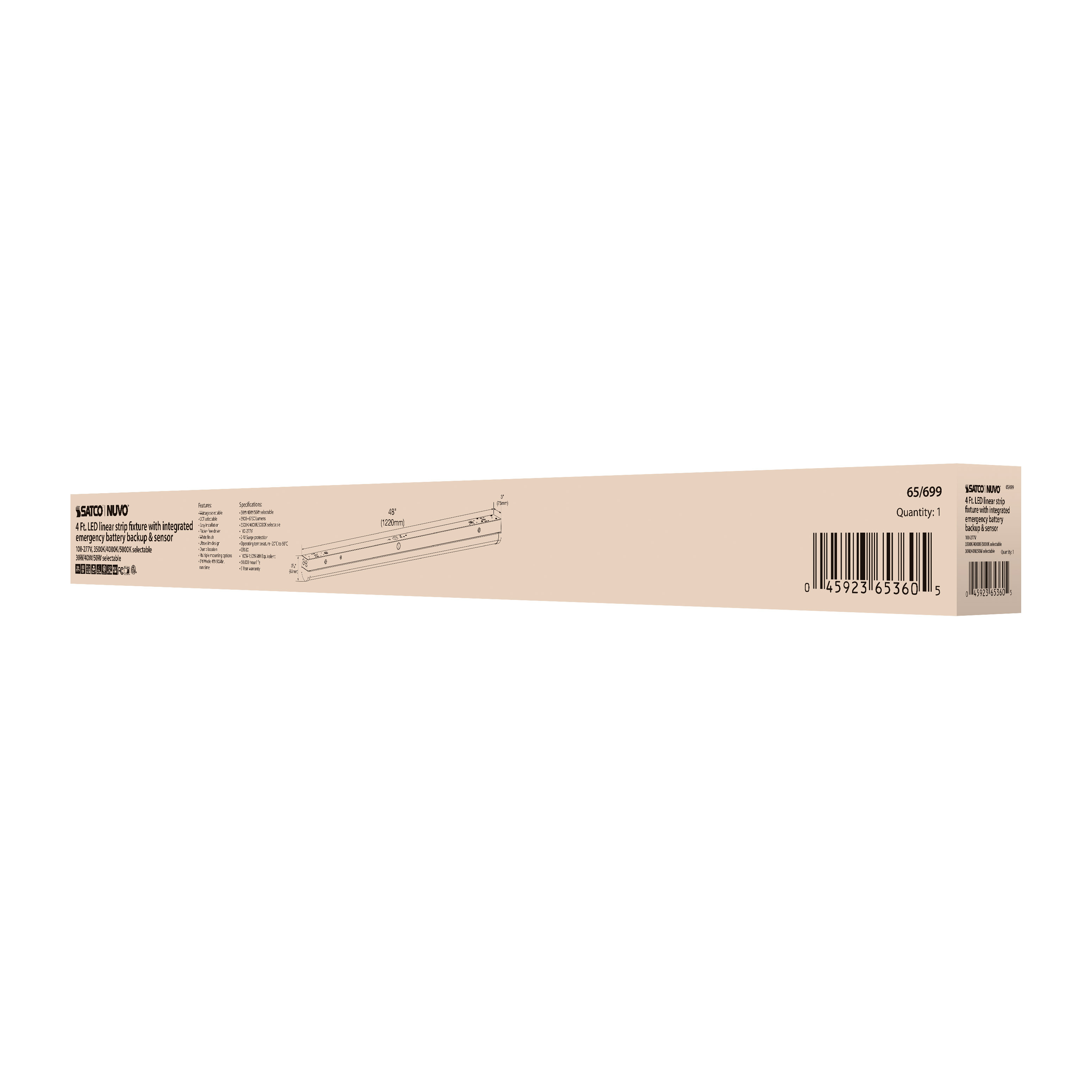 4' LINEAR STRIP W/ EM & SENSOR - 65-699