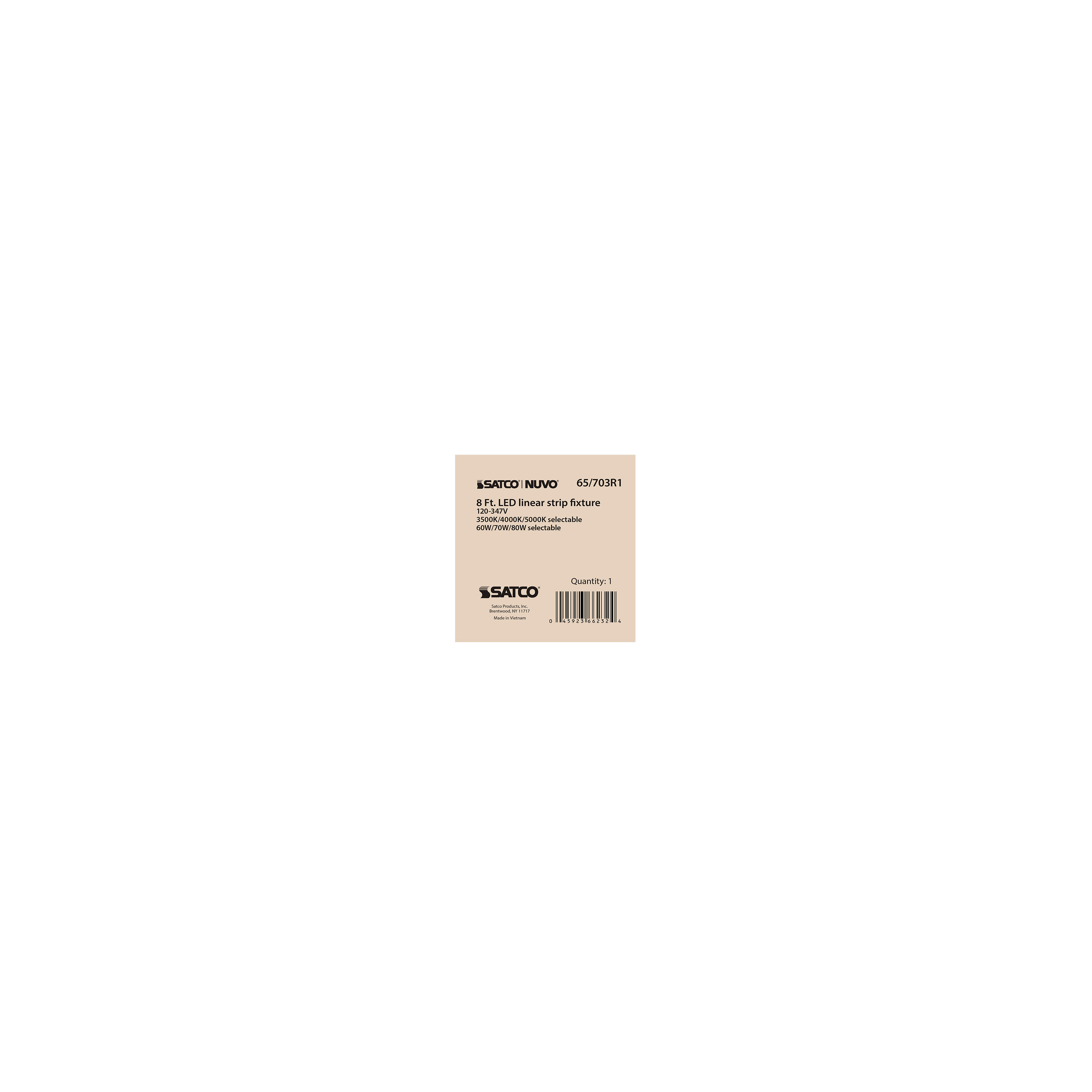 8' LINEAR STRIP WHITE FINISH - 65-703R1